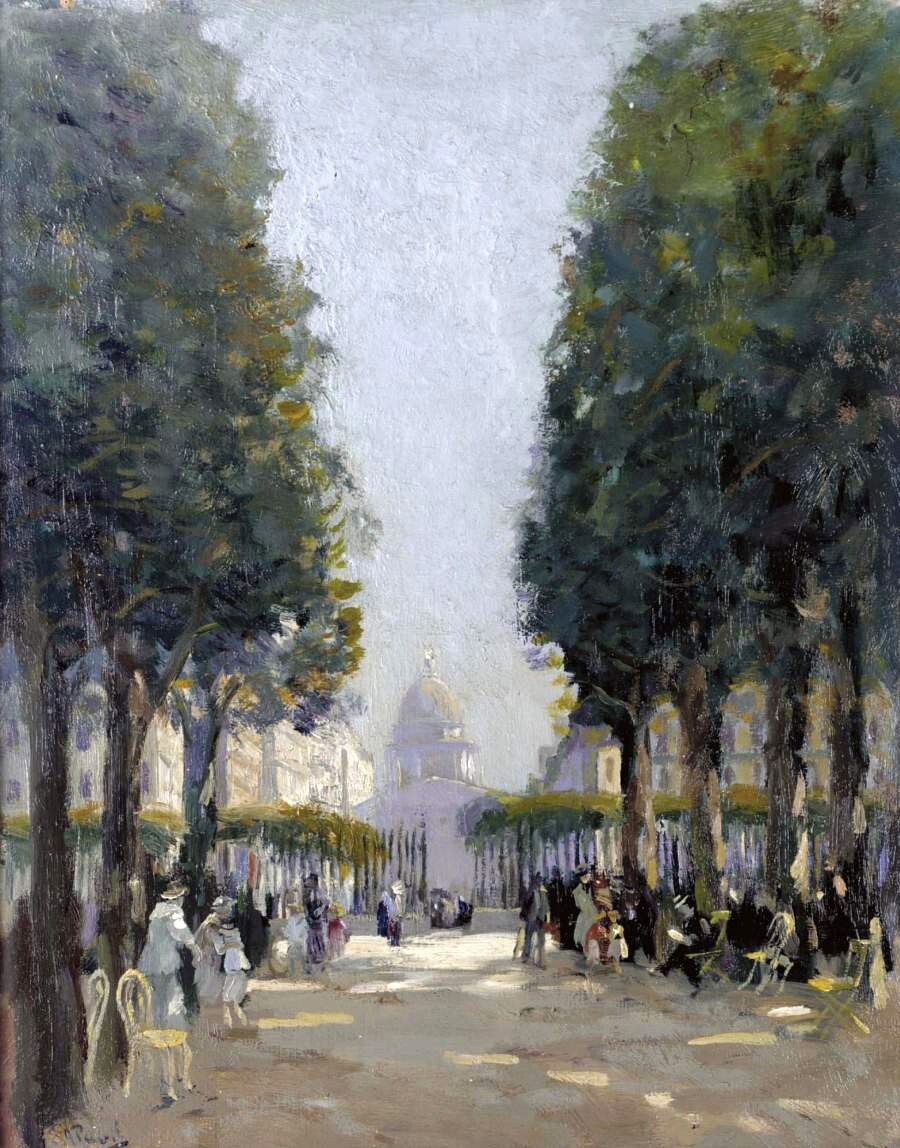 Oil painting Paris-at-Summer-Elie-Anatol-Pavil-oil-painting landscape