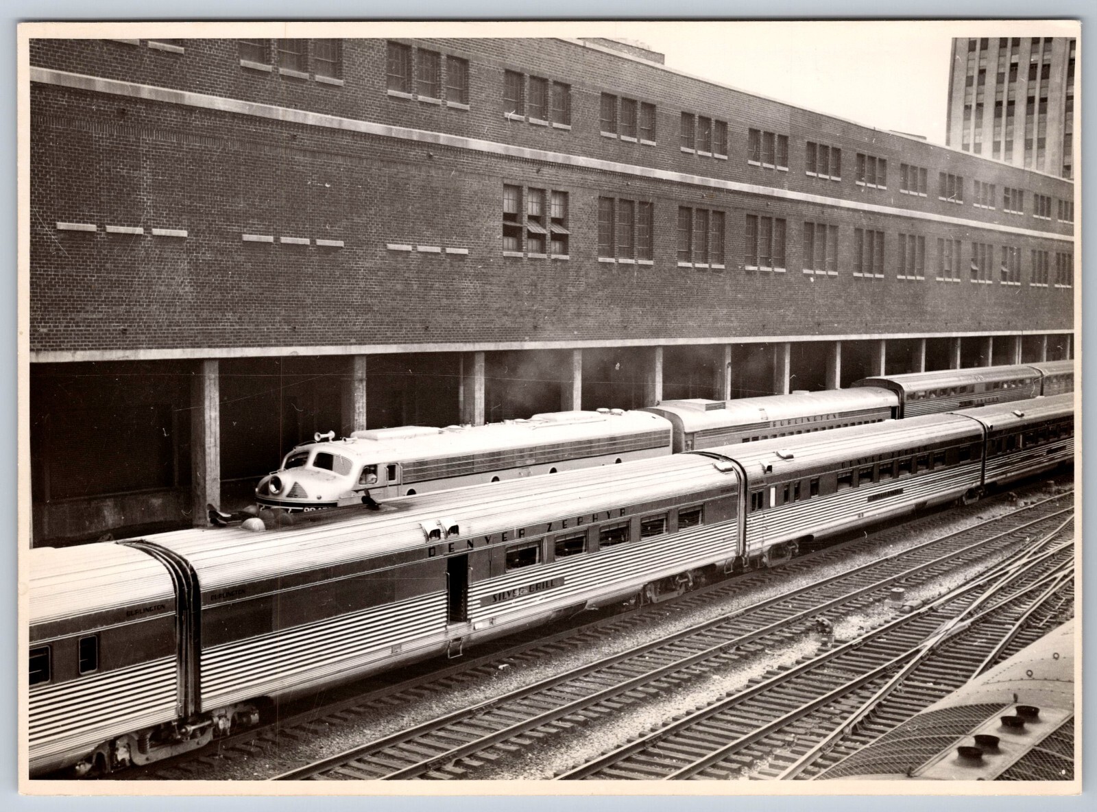 Burlington Route Denver Zephyr\'s Silver Grill Train Car - 5 x 7 Inch Photo