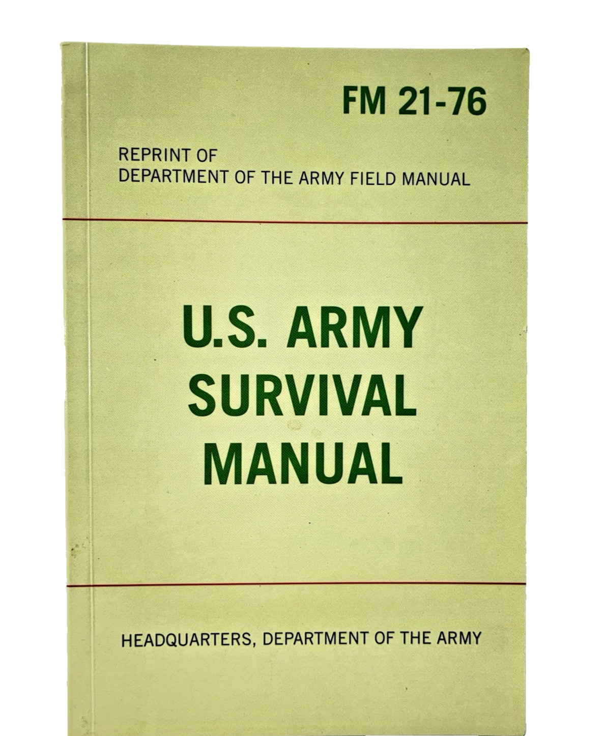 U.S. Army Survival Manual FM 21-76 Paperback 2012 Unread