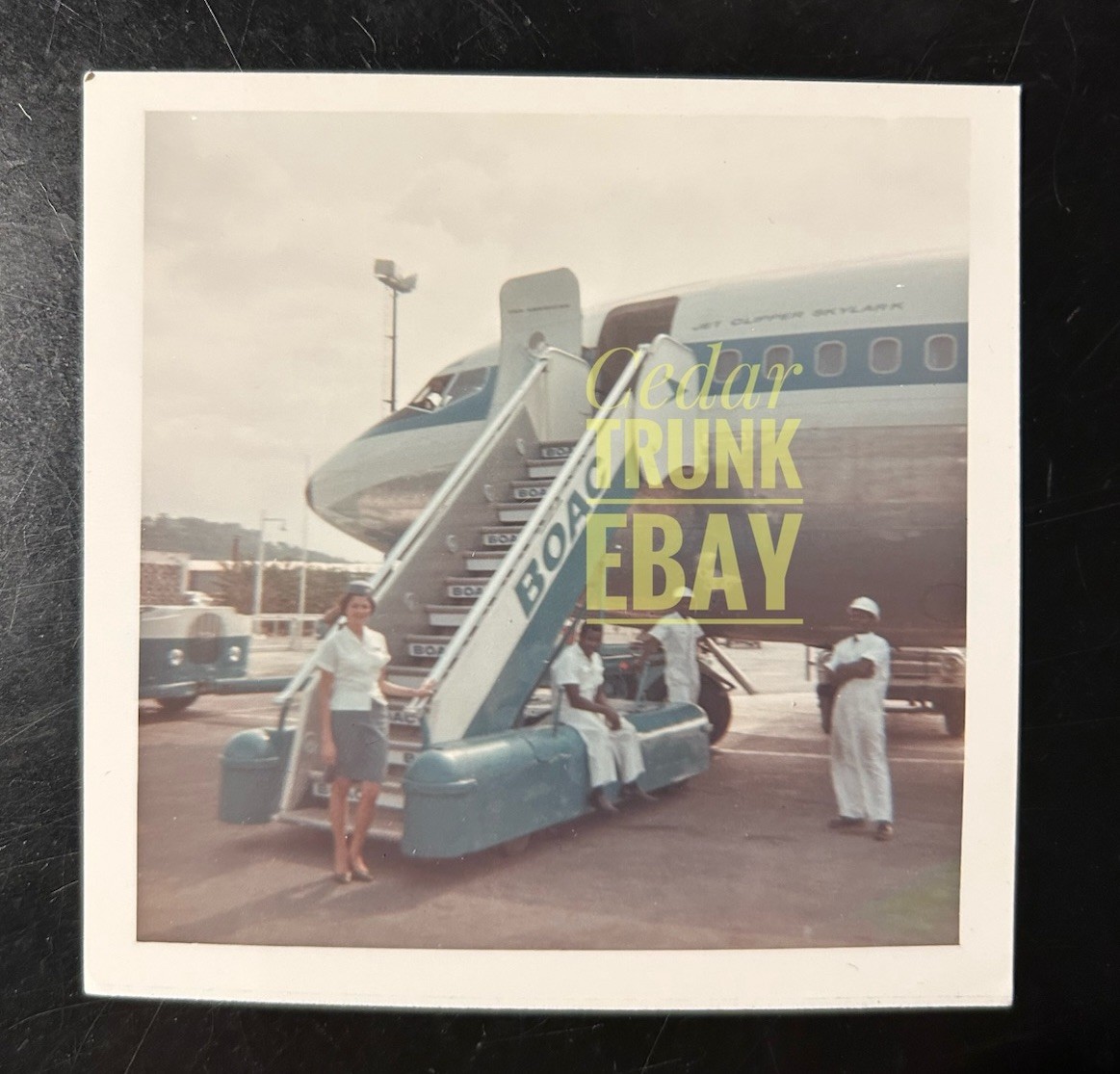 ~1965 Rare Pan Am Airlines Stewardess CLIPPER SKYLARK BOAC 707-139B + Film Prop