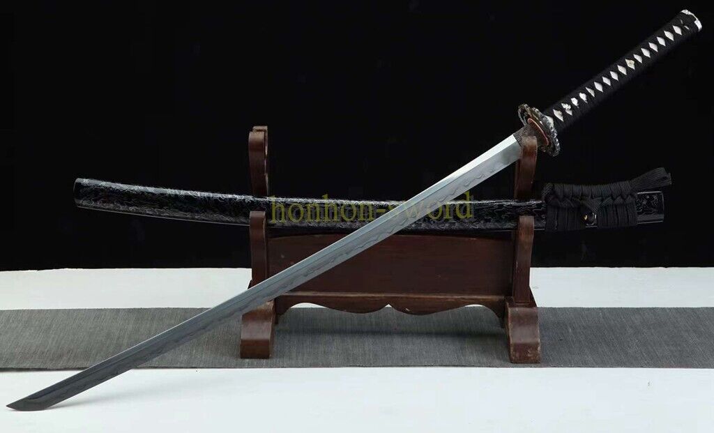 High-performance Honsanmai Steel Japanese Katana PU Leather Saya Samurai Sword