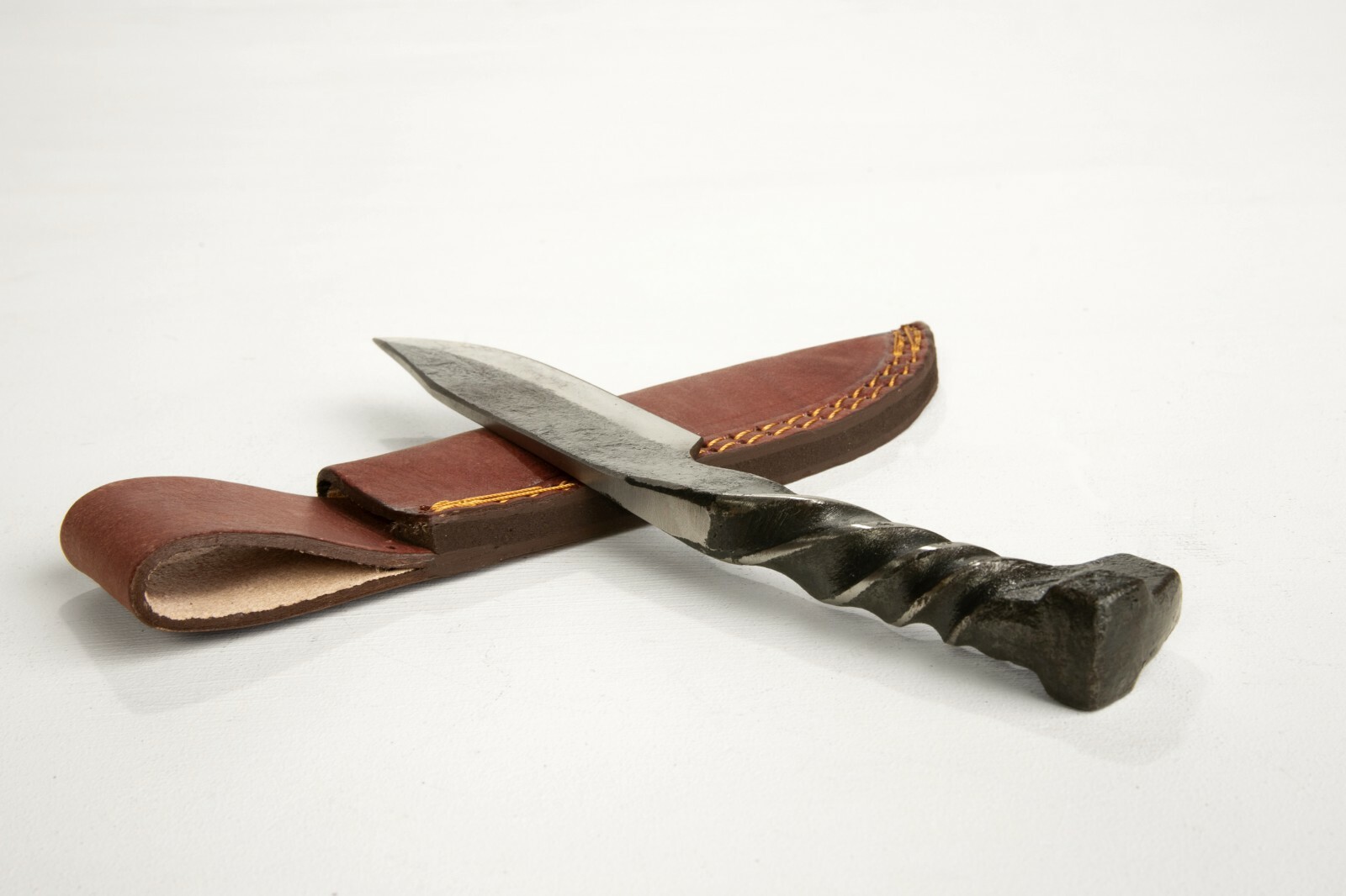 8+” Hunting Survival Combat Knife HAND FORGED CARBON STEEL Railroad Spike Rugged