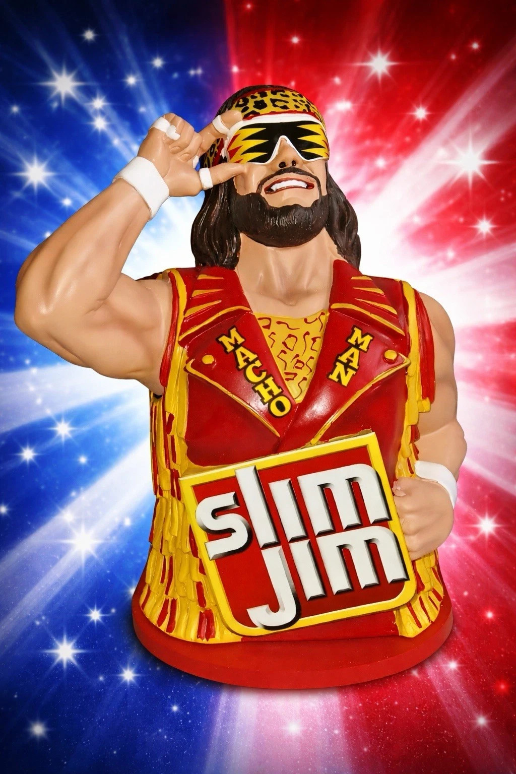 Macho Man Randy Savage 2025 Collectible Slim Jim Display Holder WWE WWF New Box