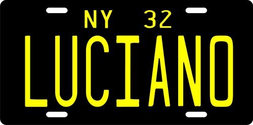 Lucky Luciano mobster mafia 1932 New York License plate