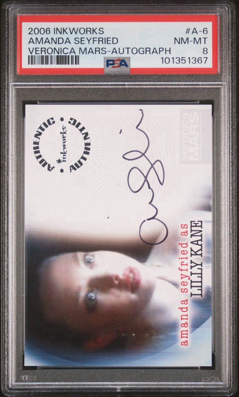 2006 Inkworks AMANDA SEYFRIED 1st on Card Autograph Veronica Mars Mean Girls PSA
