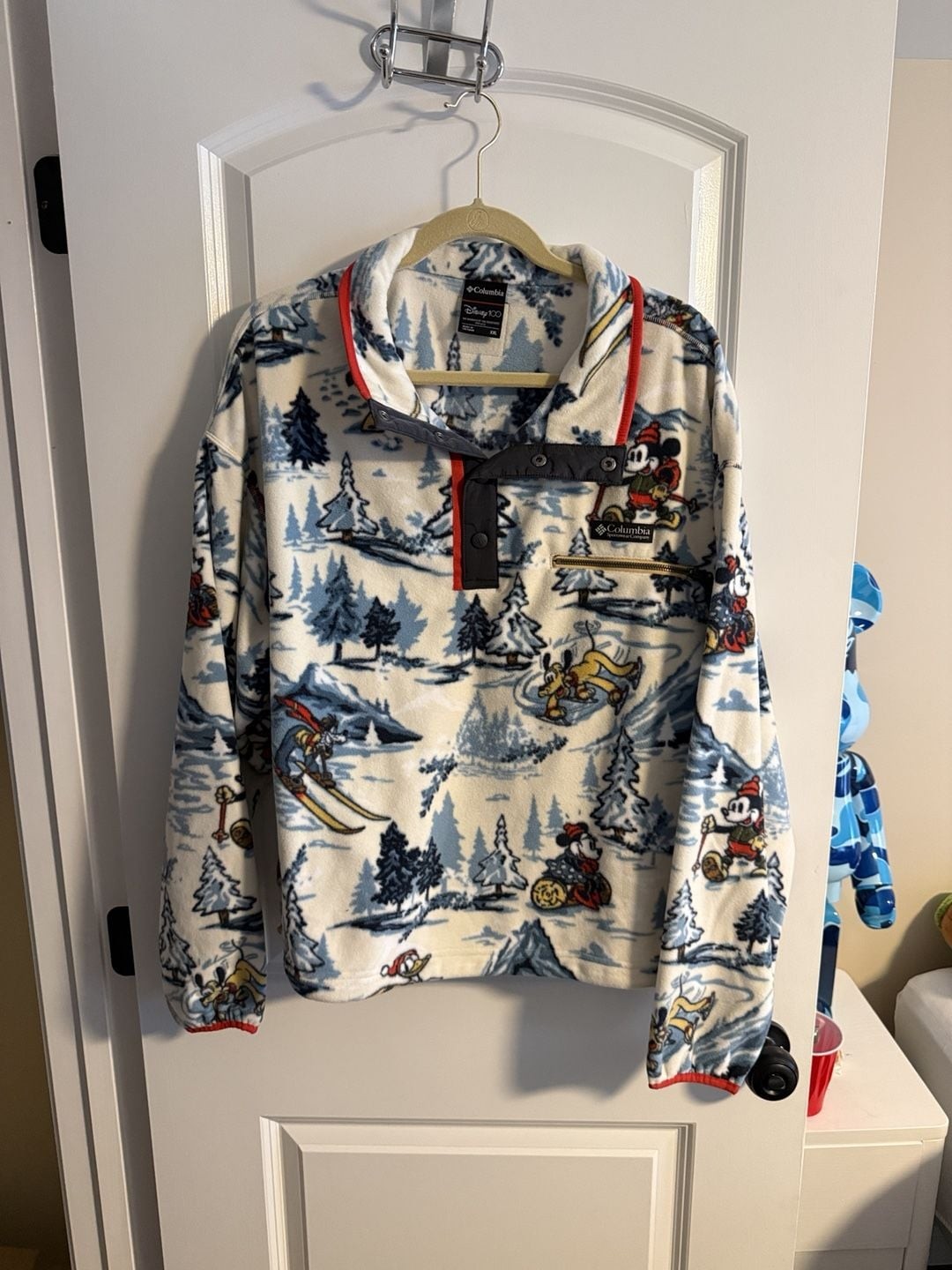 Columbia Disney 100 Fleece Pullover Size XXL Mickey Mouse Winter Skiing