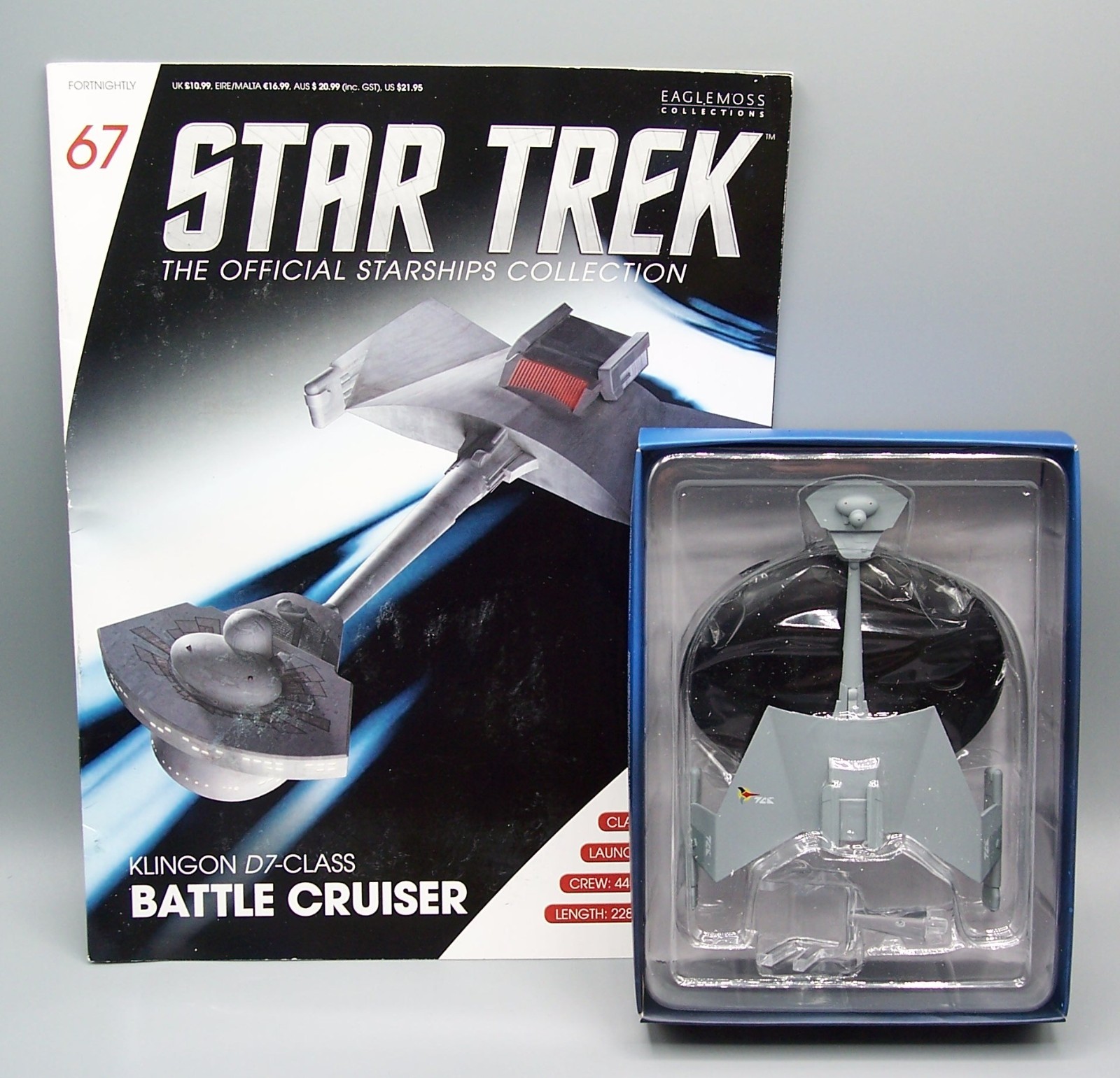 EAGLEMOSS 67 **STAR TREK KLINGON D7 BATTLE CRUISER** MINT BOXED with MAGAZINE