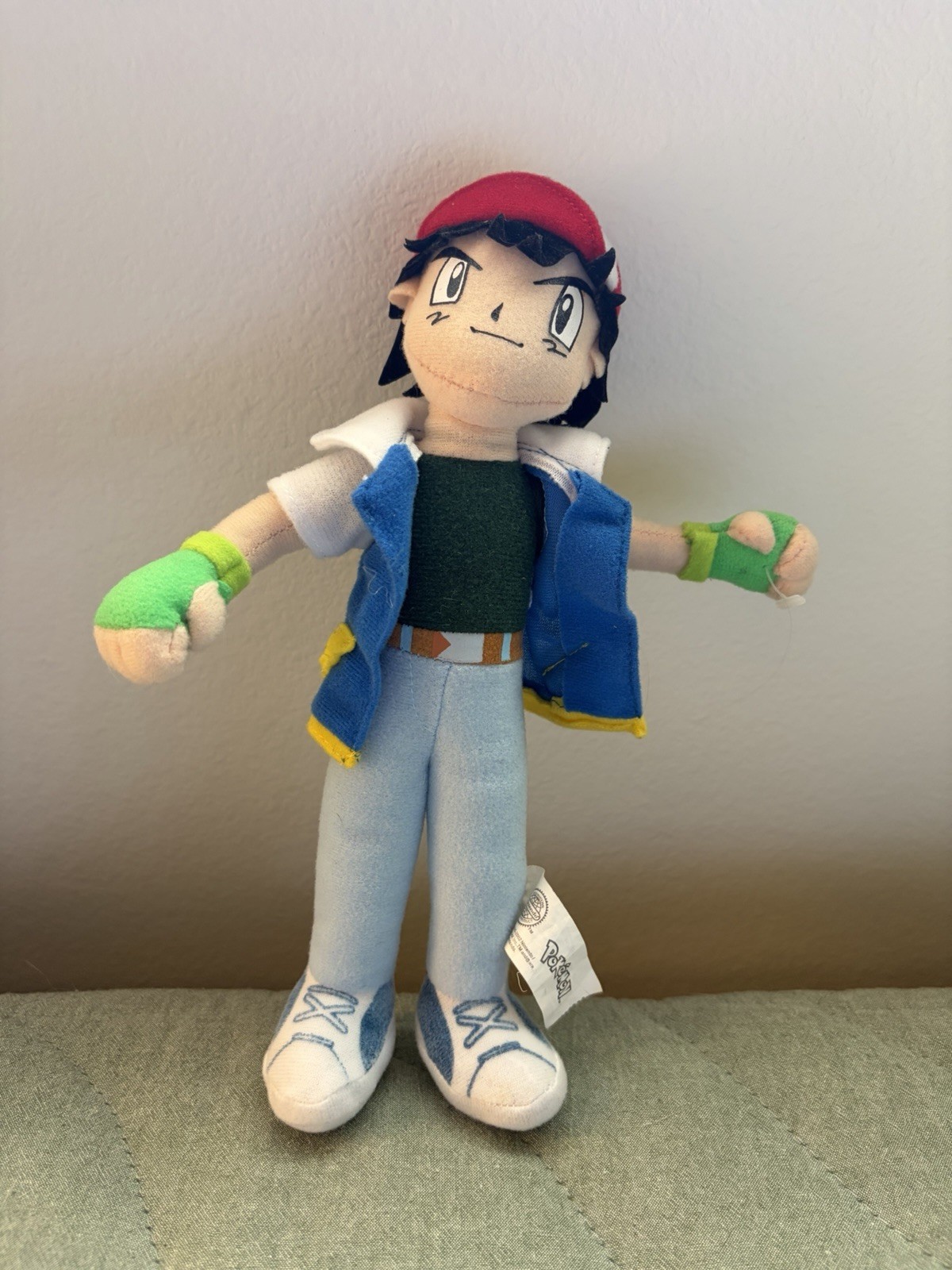 Vintage Play-By-Play Pokemon Ash Ketchum Plush