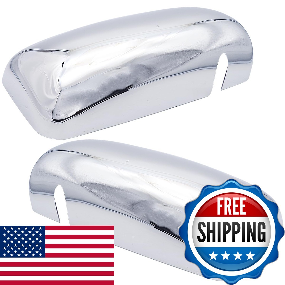 Chrome Door Mirror Covers Pair for 2008-2017 Kenworth T660