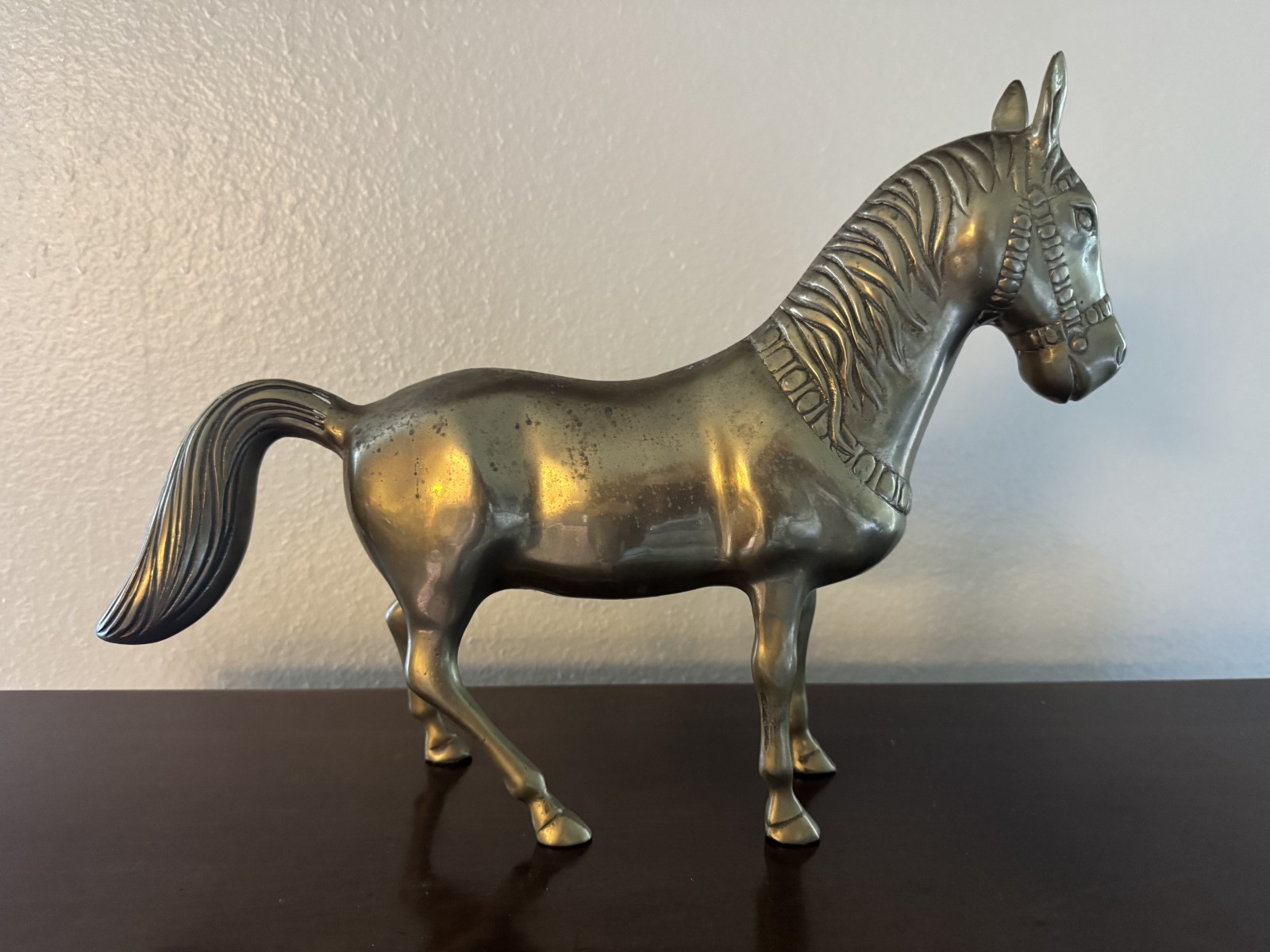 Vintage Solid Brass Horse Figurine