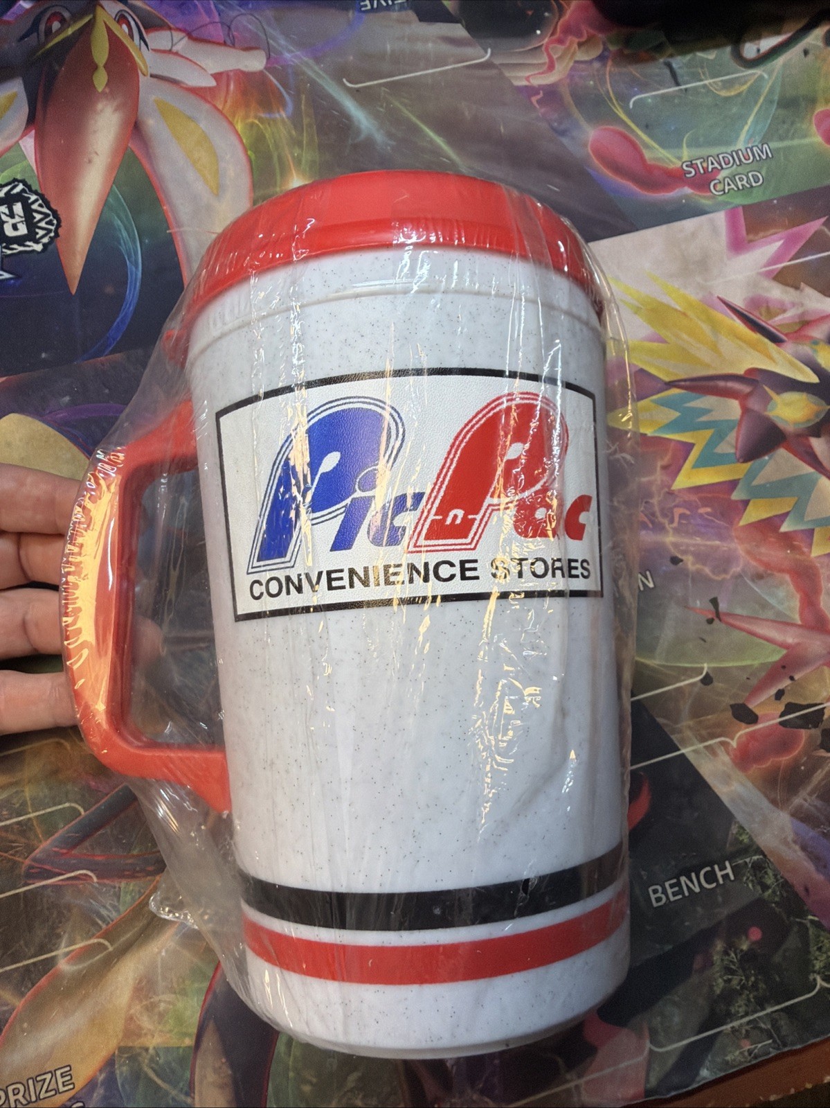 Vtg. NEW Aladdin Insulated Travel Gas station Mug 32oz  W/ Lid Pic N Pac