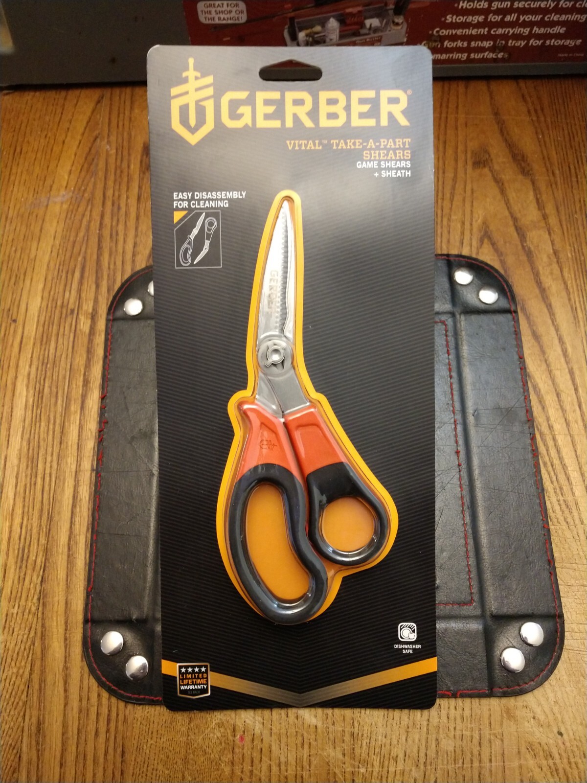 Gerber Vital Take-A- Part Game Shears GFN & Rubber Overmolding Handles + Sheath