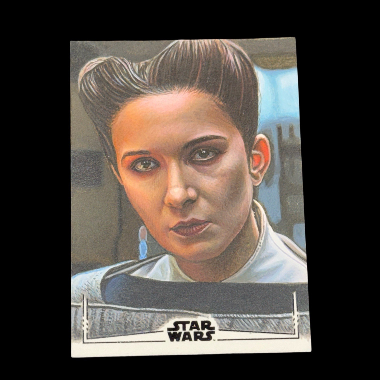 2025 Topps Star Wars Chrome KLEYA MARKI Andor BLACK FOIL Sketch 1/1 Kris Penix