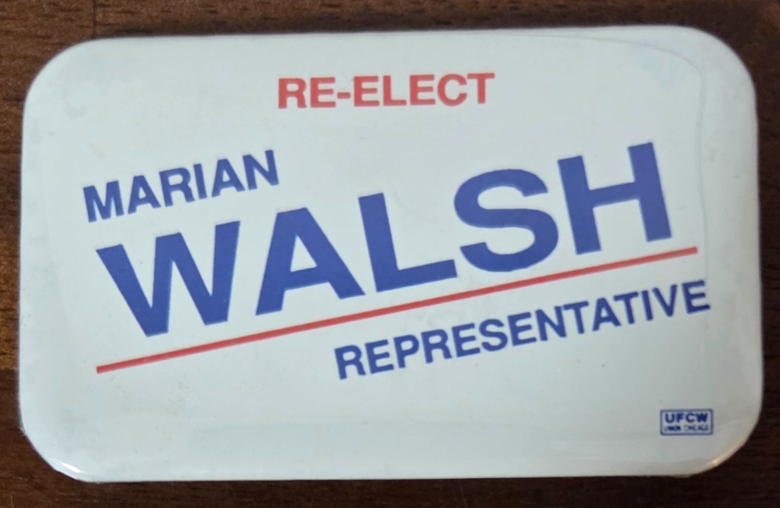 Vintage Boston Political Button/Pin Marian WALSH for West Roxbury State Rep 1990
