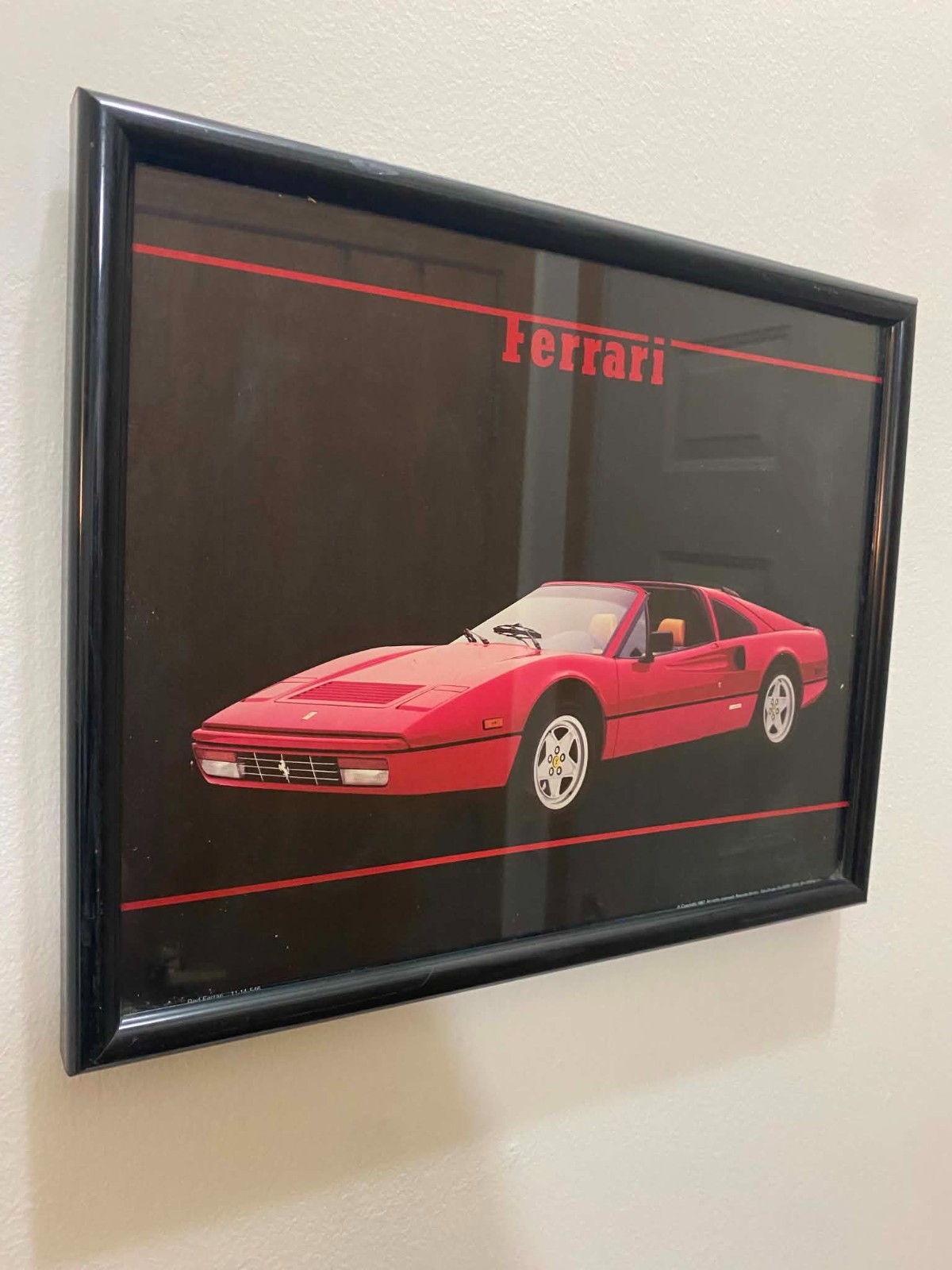 Vintage Ferrari 308 GTSi Poster Framed