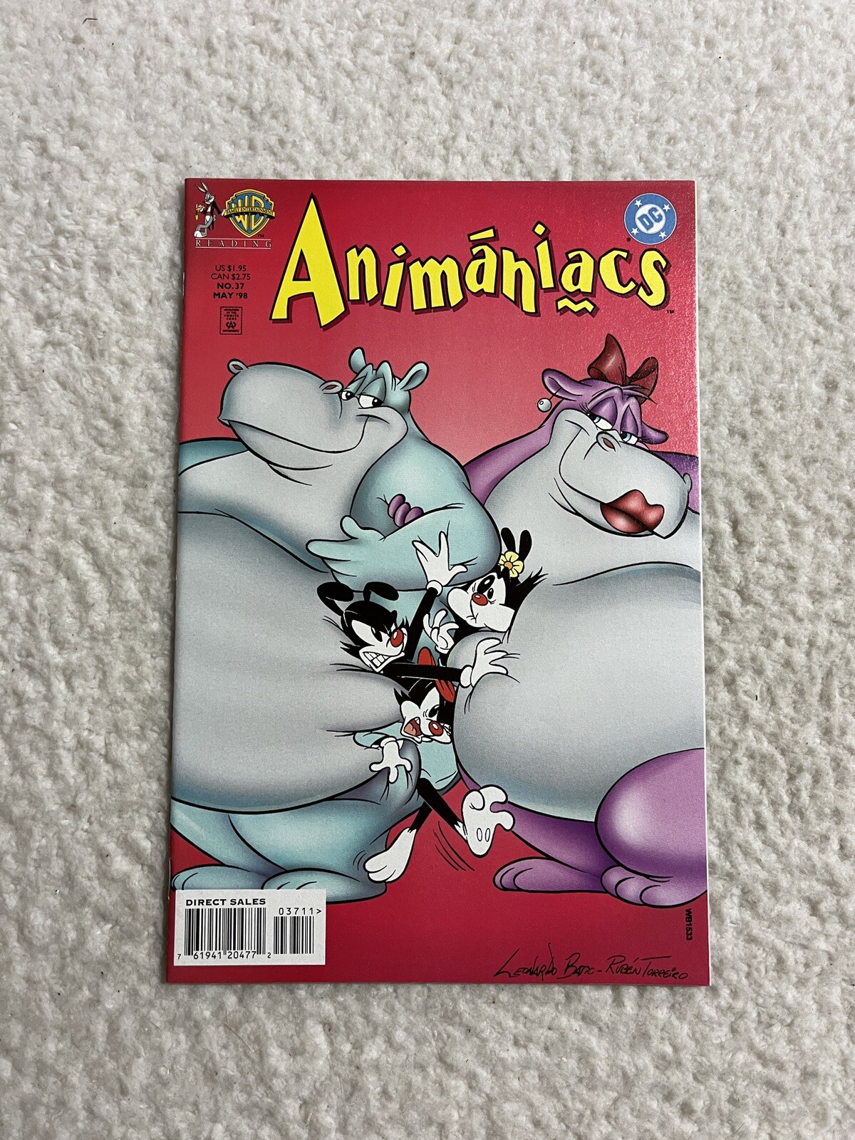 Animaniacs #37 DC Comics 1998 Low Print Run Based On WB Cartoon