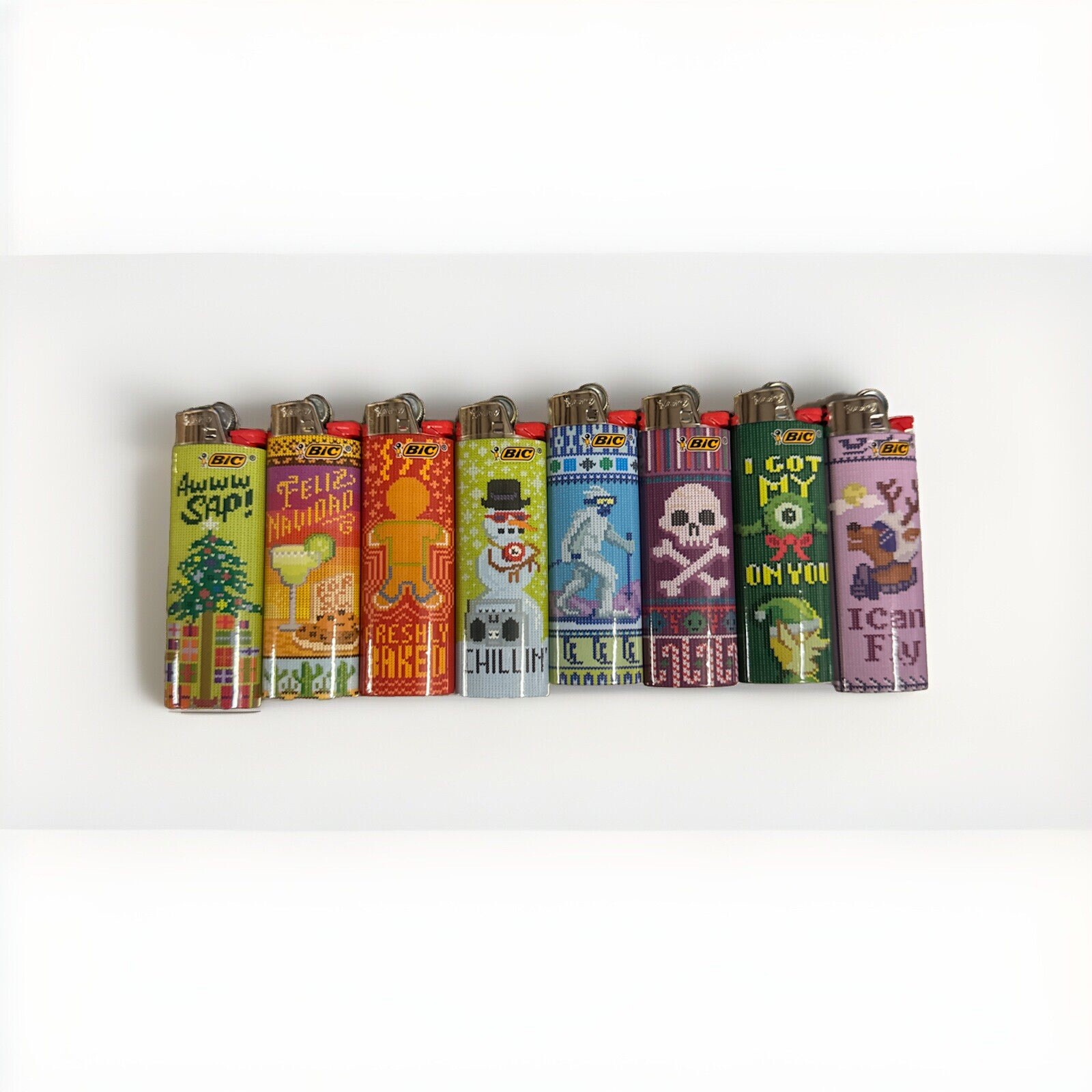 BIC Special Edition Holiday Series Lighters 8 Pack Collection