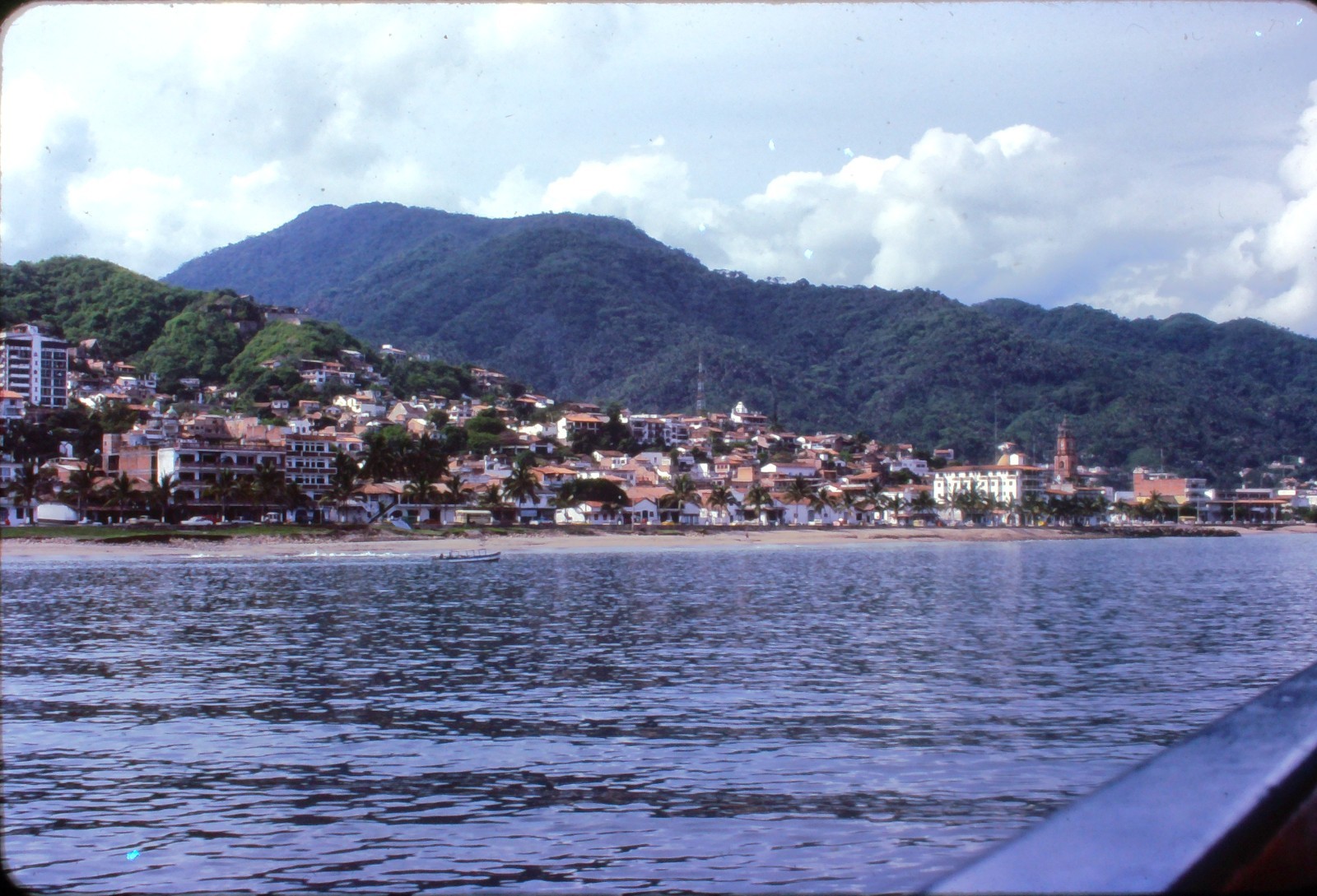 1981 35mm Slide Unknown Cityscape View From Boat