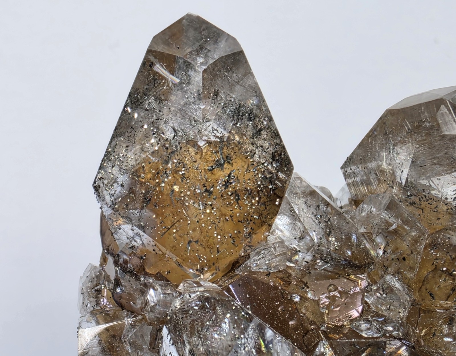 Rare Calcite w/Marcasite & Iridescent Phantoms - Linwood Mine, Scott Co., Iowa