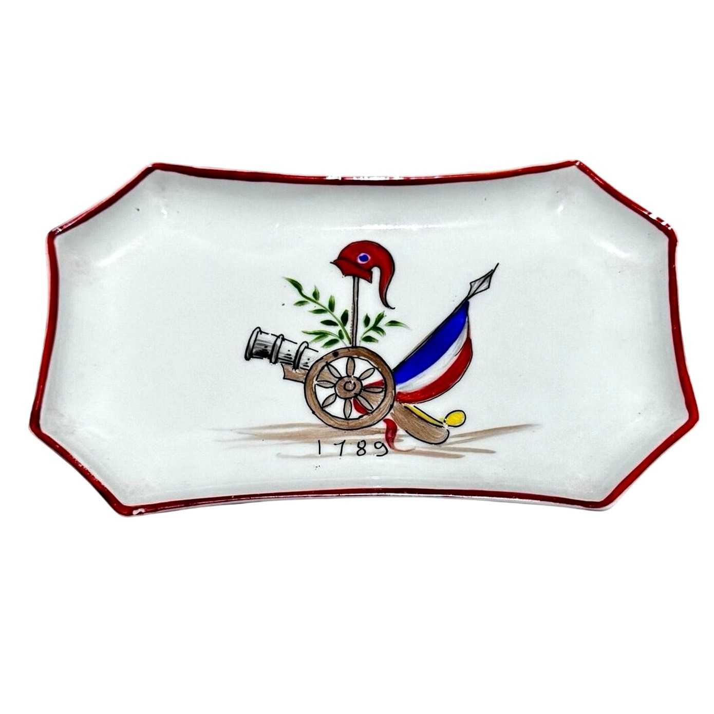 Paris Style Limoges France Hand painted Trinket/Ash Tray 1789 French Revolution