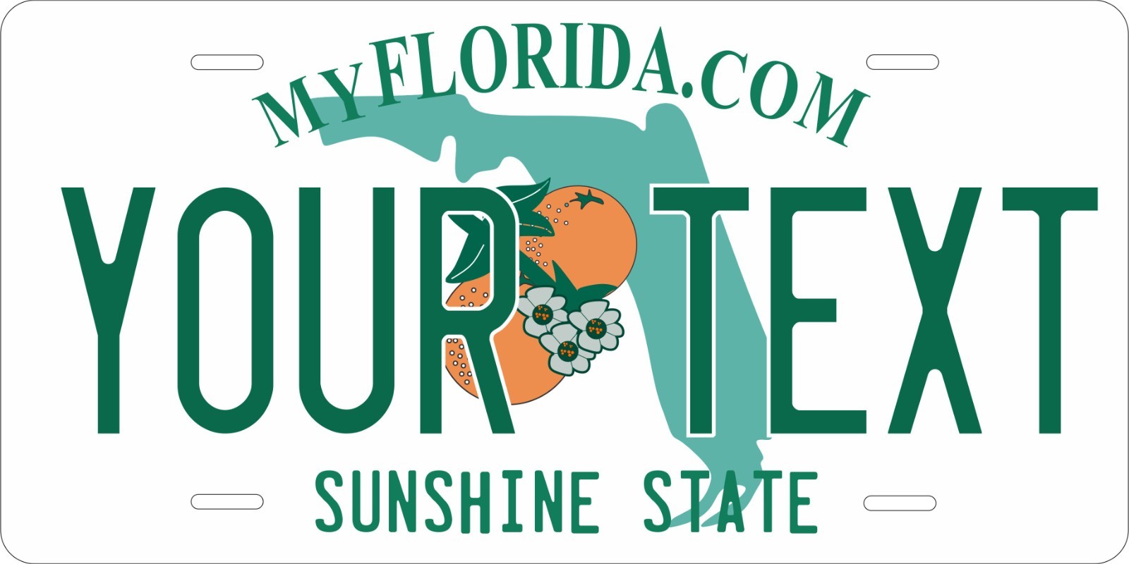 Florida Sunshine State - Personalized Novelty Plate Auto Bike Motorcycle