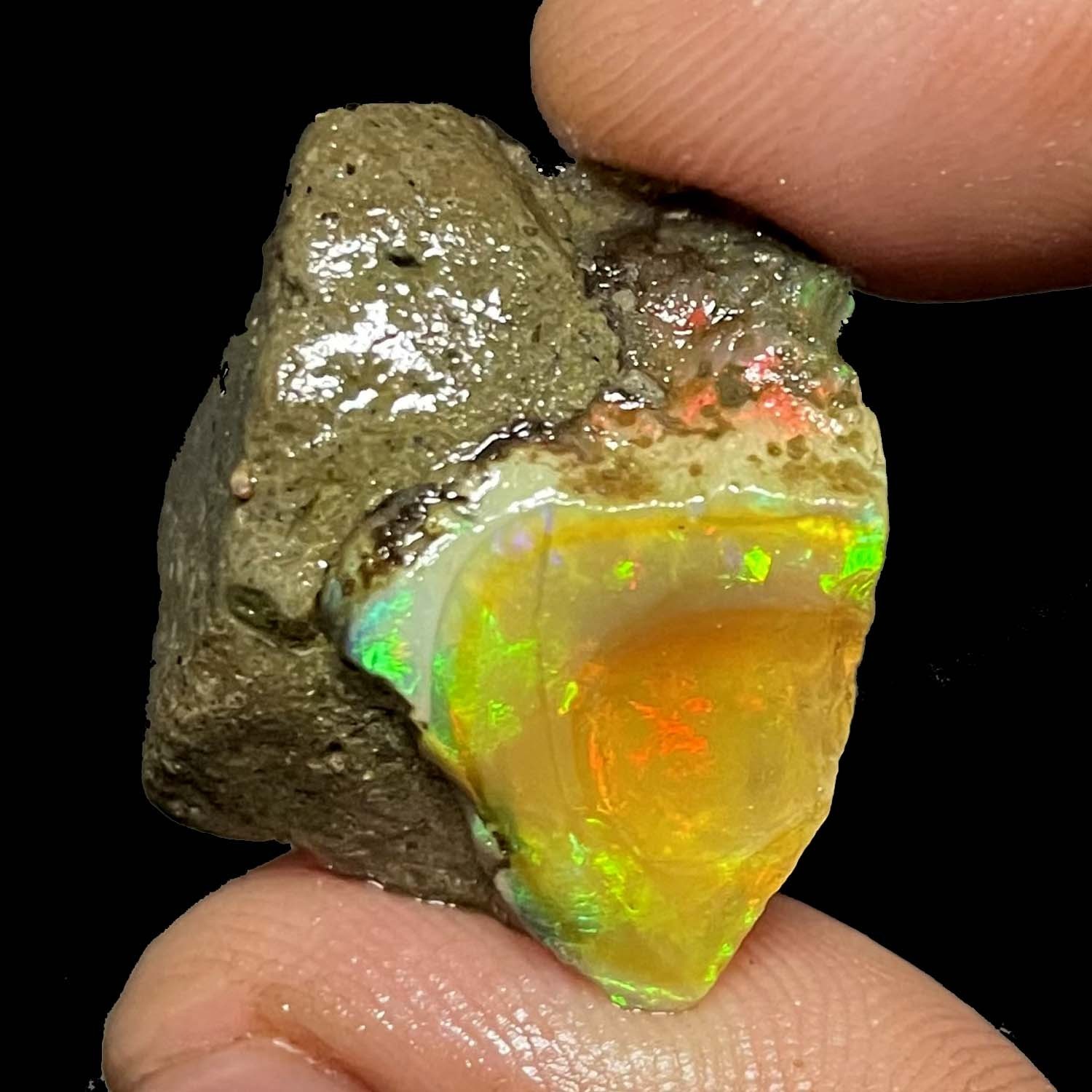 Stunning Ethiopian Opal Rough 38.80 Cts, Large Oil Opal Specimen Natural Opal