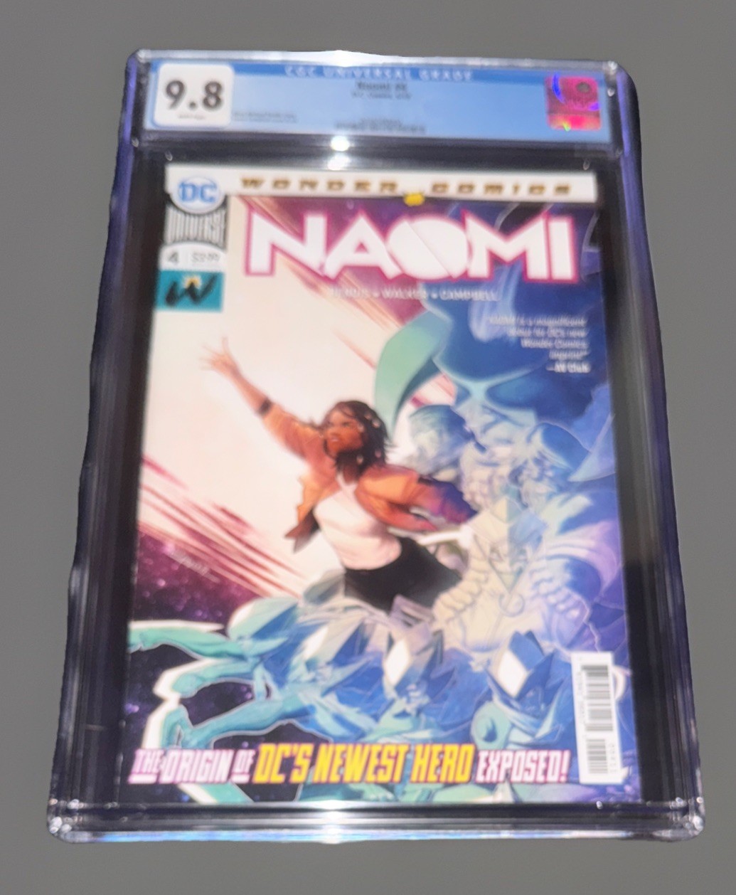 NAOMI #4 CGC 9.8 Near Mint/Mint White Pages DC Comics 2019 Cambell Origin Issue