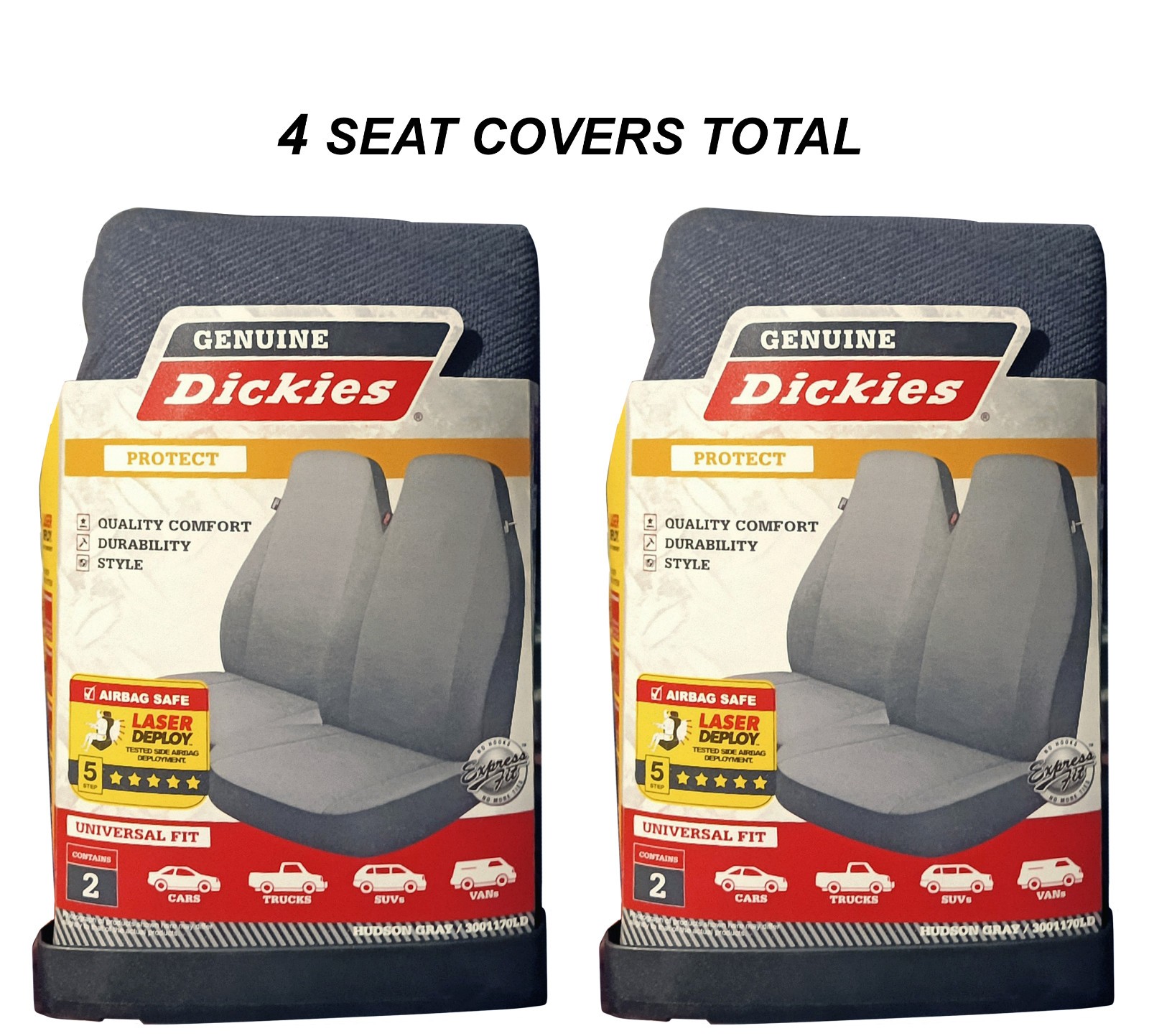 GENUINE DICKIES PROTECT UNIVERSAL FIT (HUDSON GRAY) - 2 NEW (4 COVERS)