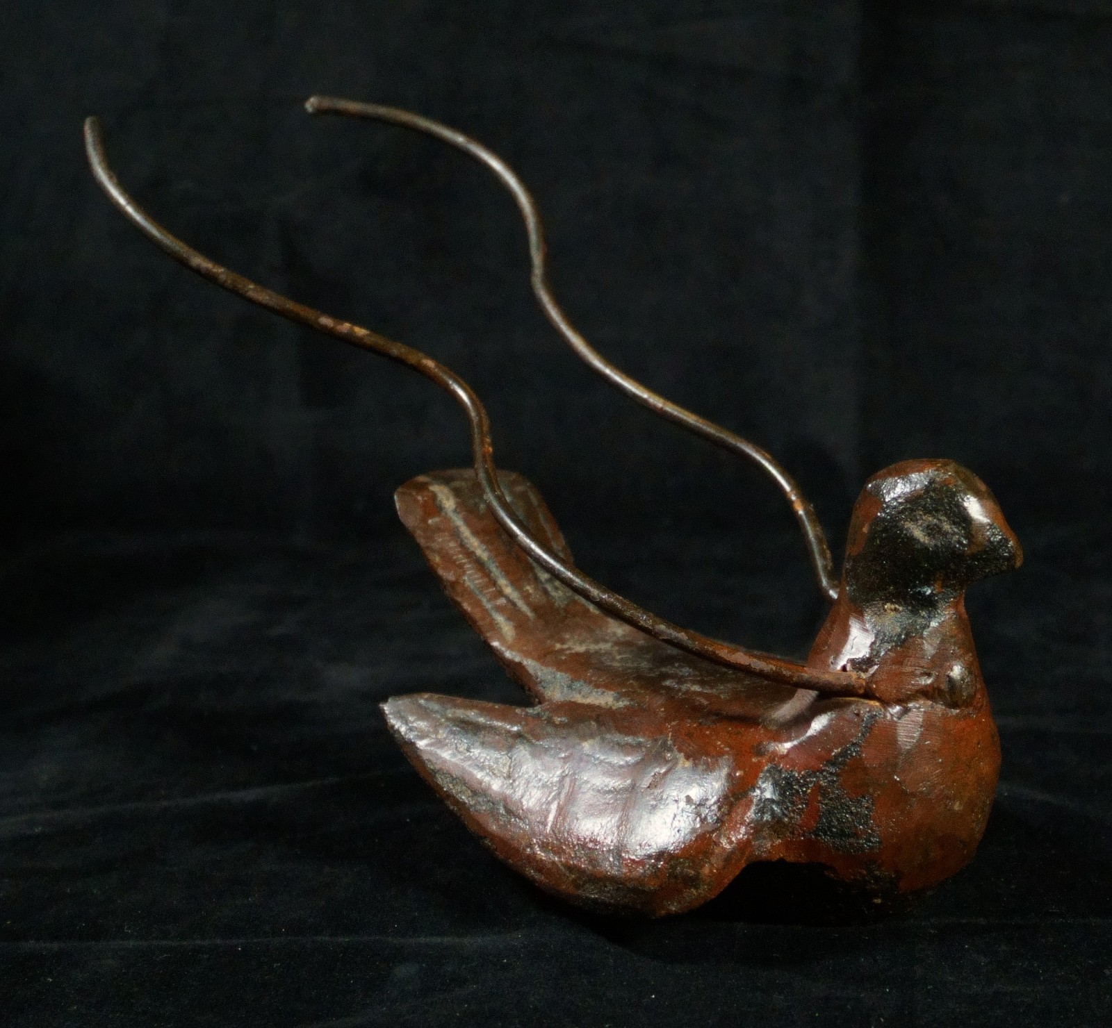 Jan Barboglio Hand Forged Cast Iron Primitive Dove Votive Candle Holder (A3)