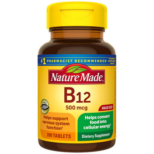 Vitamin B-12 200 Tabs 500 Mcg by Nature Made