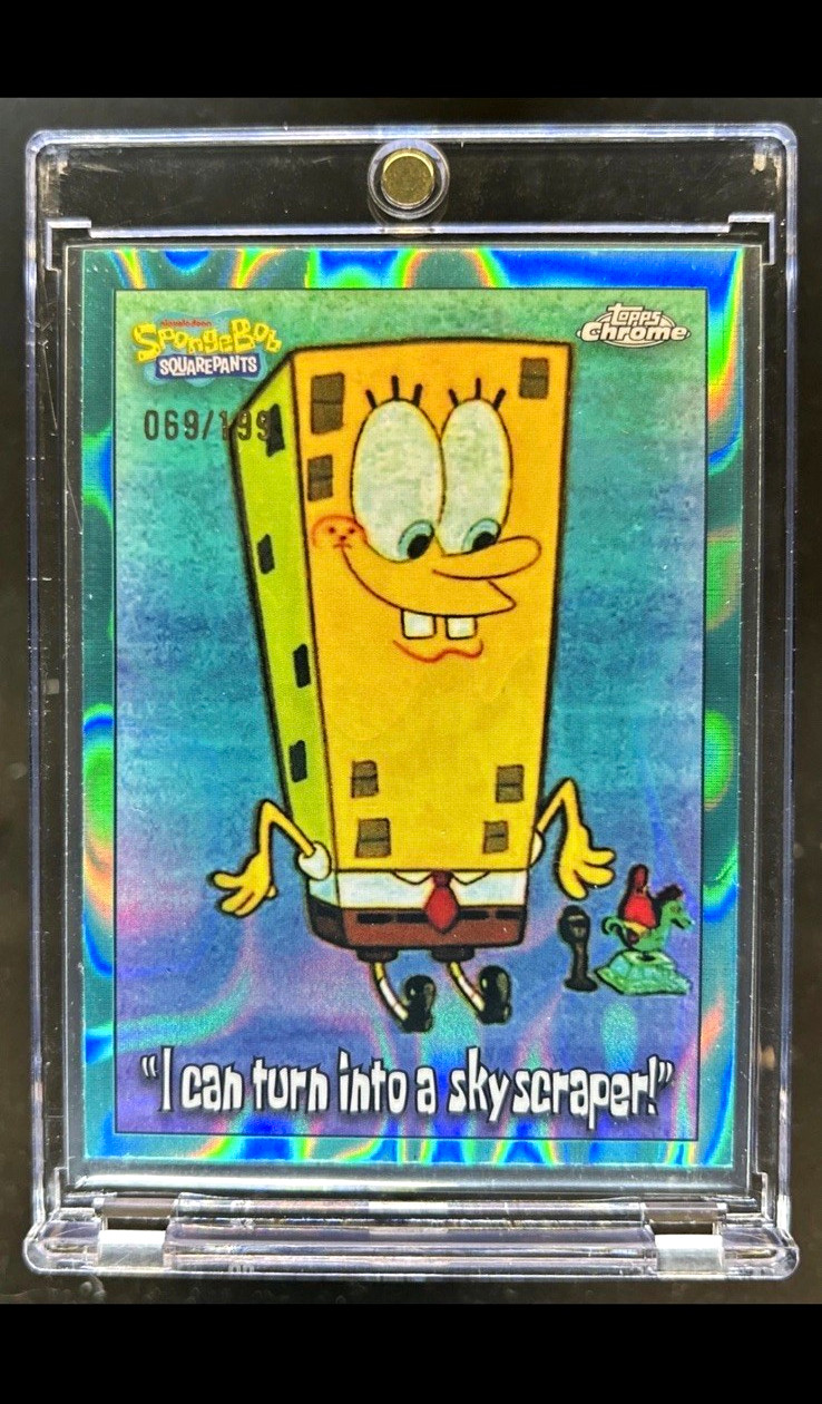 2025 Topps Chrome SpongeBob #175 I Can Turn Into a Skyscraper 069/199