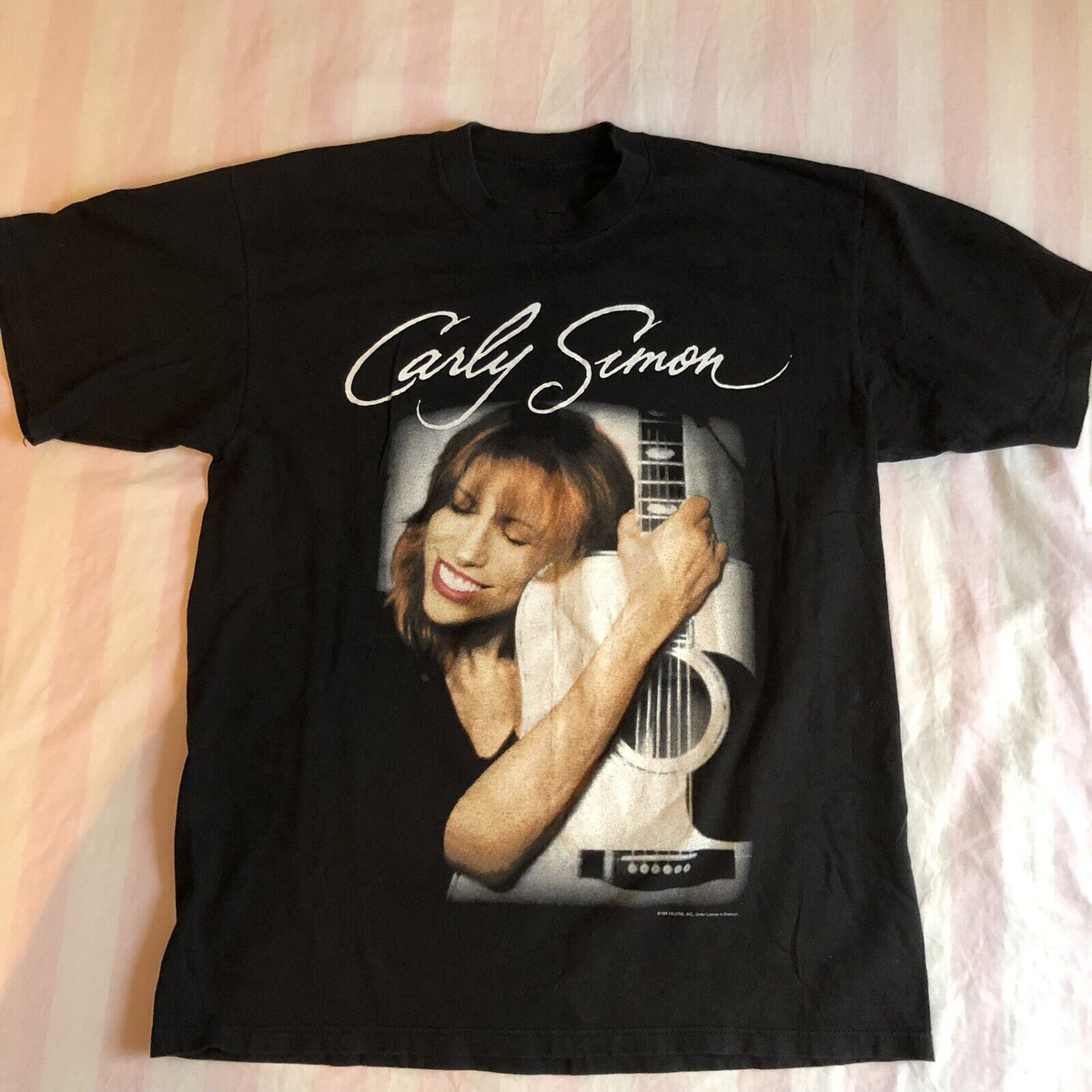 Rare Carly Simon Band Short Sleeve Black T- Shirt All Size S- 5XL UT140
