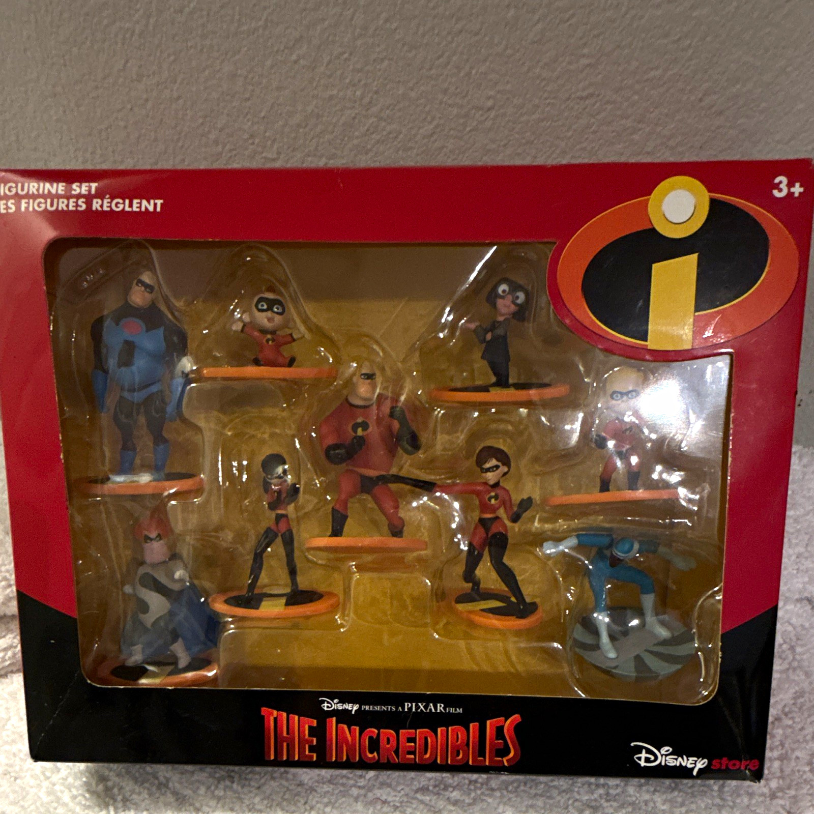 Disney Store Pixar The Incredibles Figurine Set - The Incredibles Movie