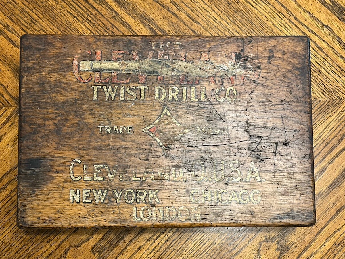 Antique 1920s Cleveland Twist Drill Co Straight-Flute Reamers Drill Bits In Box