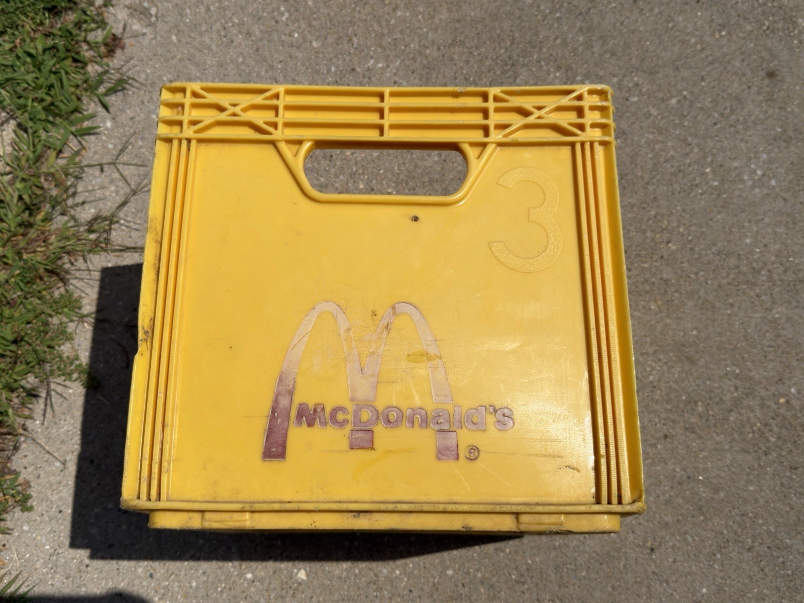 Vintage McDonald\'s Milk Crate Plastic Yellow 1960s Original (See Photos)