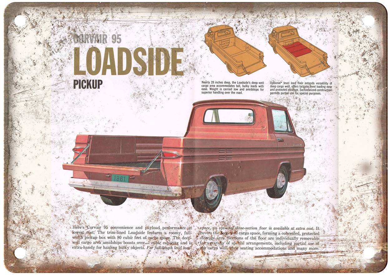 1961 Chevrolet Corvair 95 Vintage Automobile Ad Retro Look Metal Sign AM8166