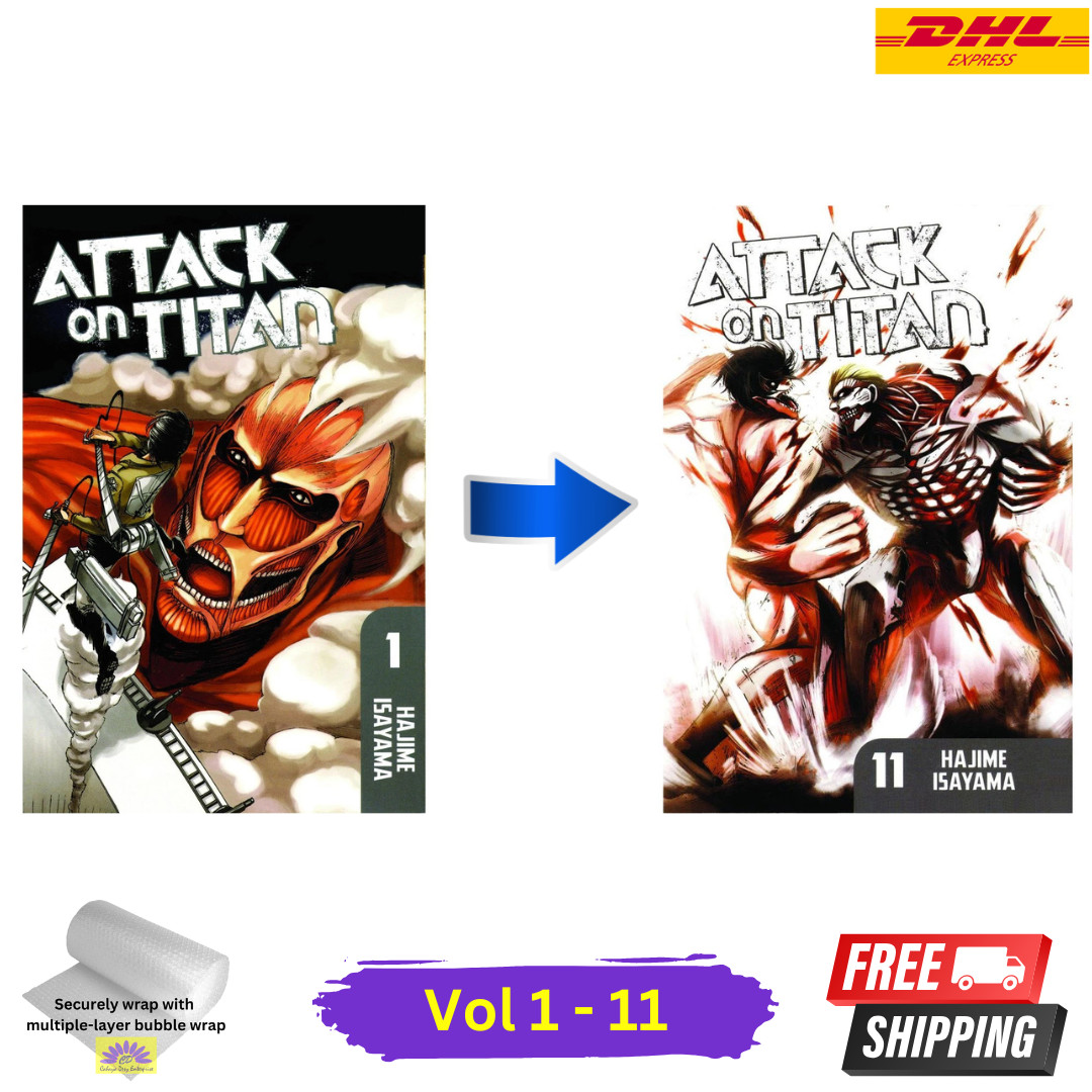 Attack On Titan Manga English Full Set Volume 1-34 (END) By Hajime Isayama