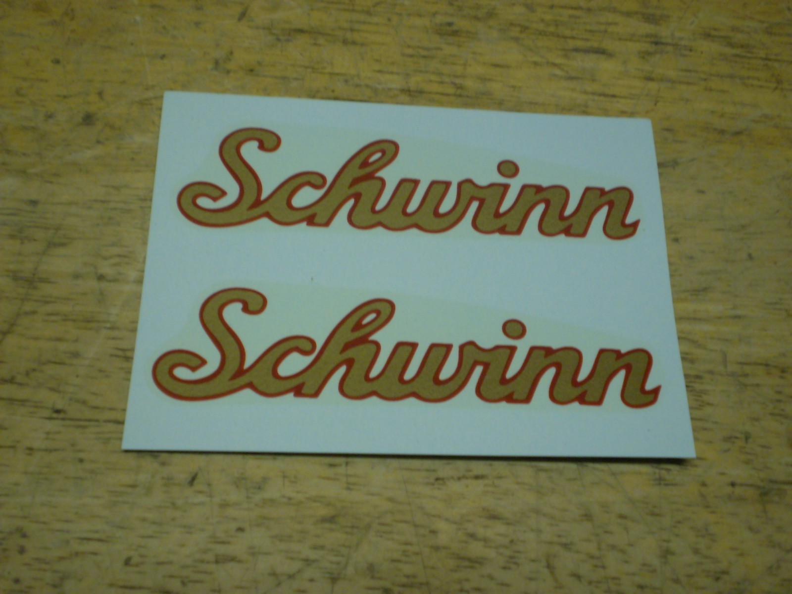 Mint Original 1946 thru 1948 Schwinn Mens Autocycle Tank Bicycle Decals 