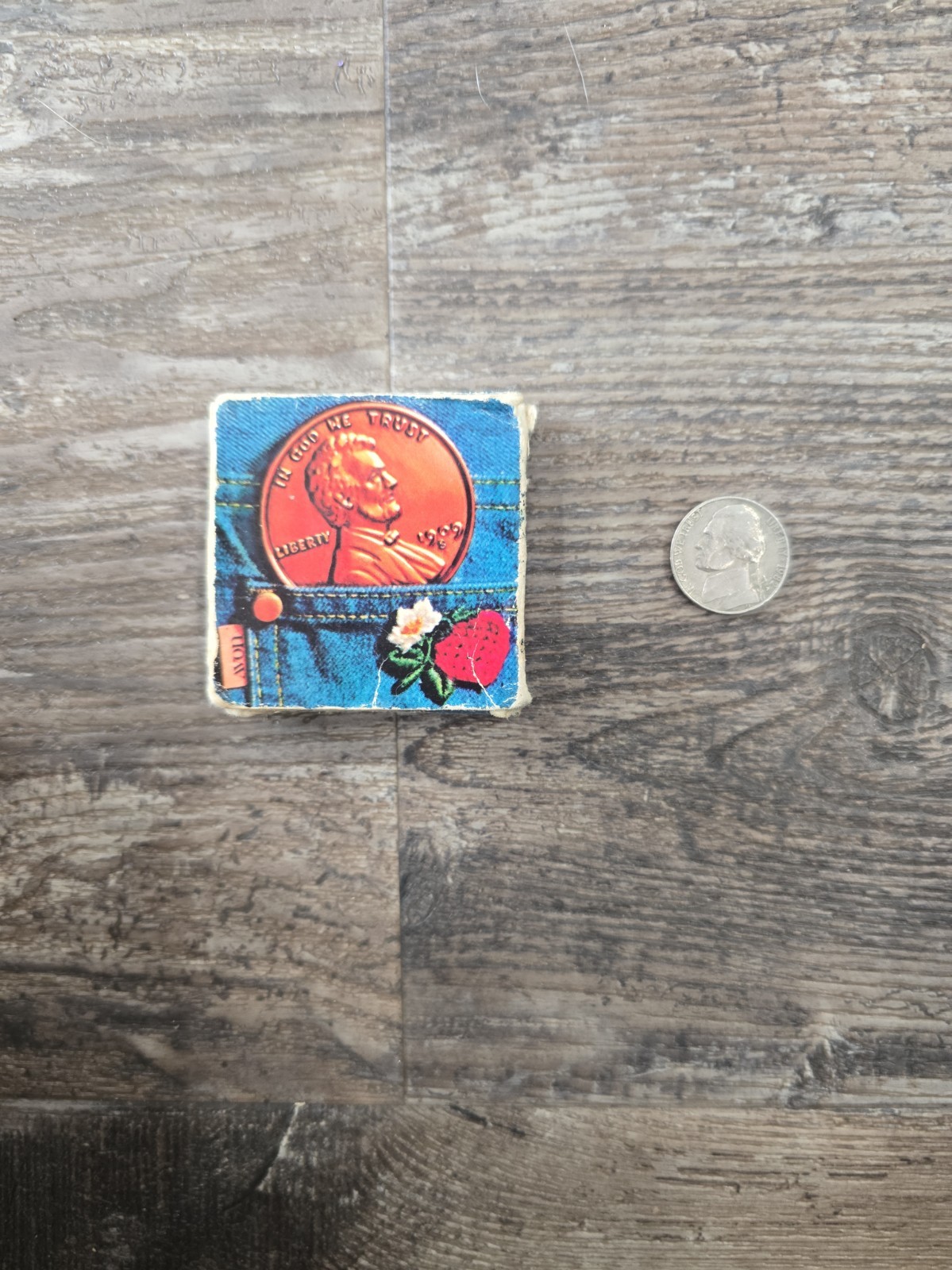 Vintage Avon Lucky Penny Lip Gloss Compact 1976 HEAVY PATINA - NOS