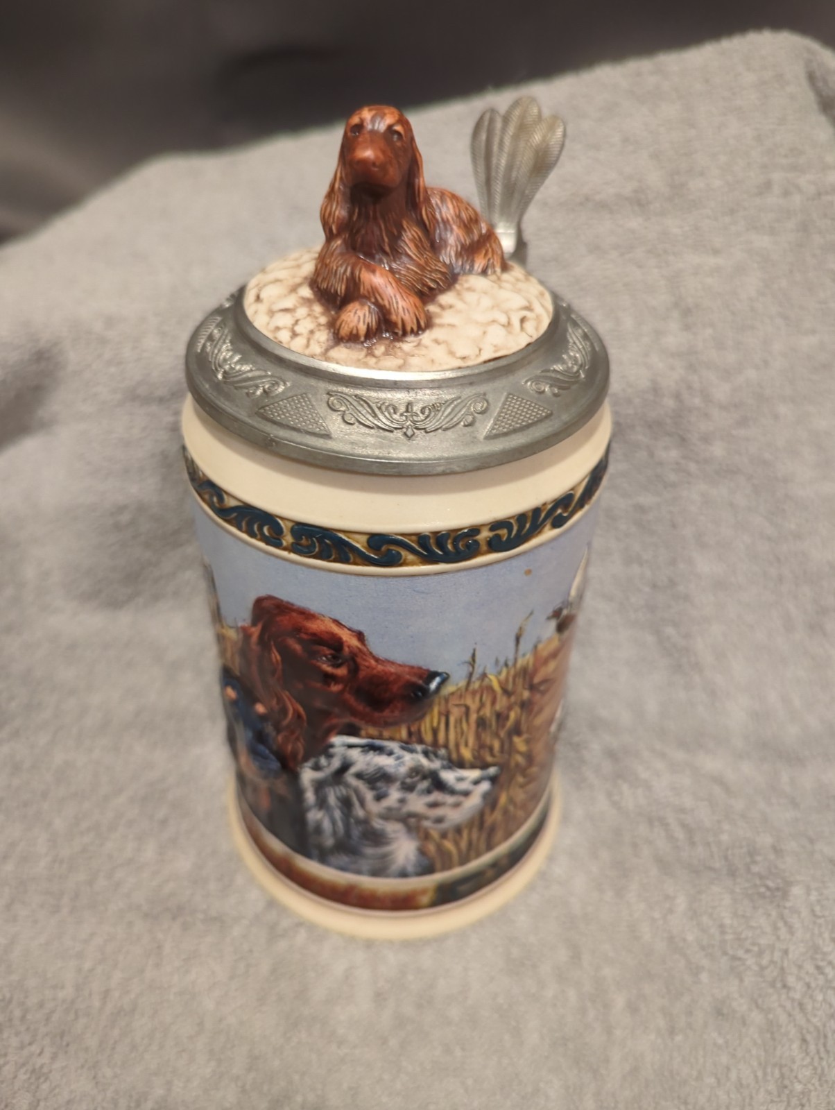 Budweiser Hunter\'s Companion Irish Gordon English Setters Stein Anheuser Busch