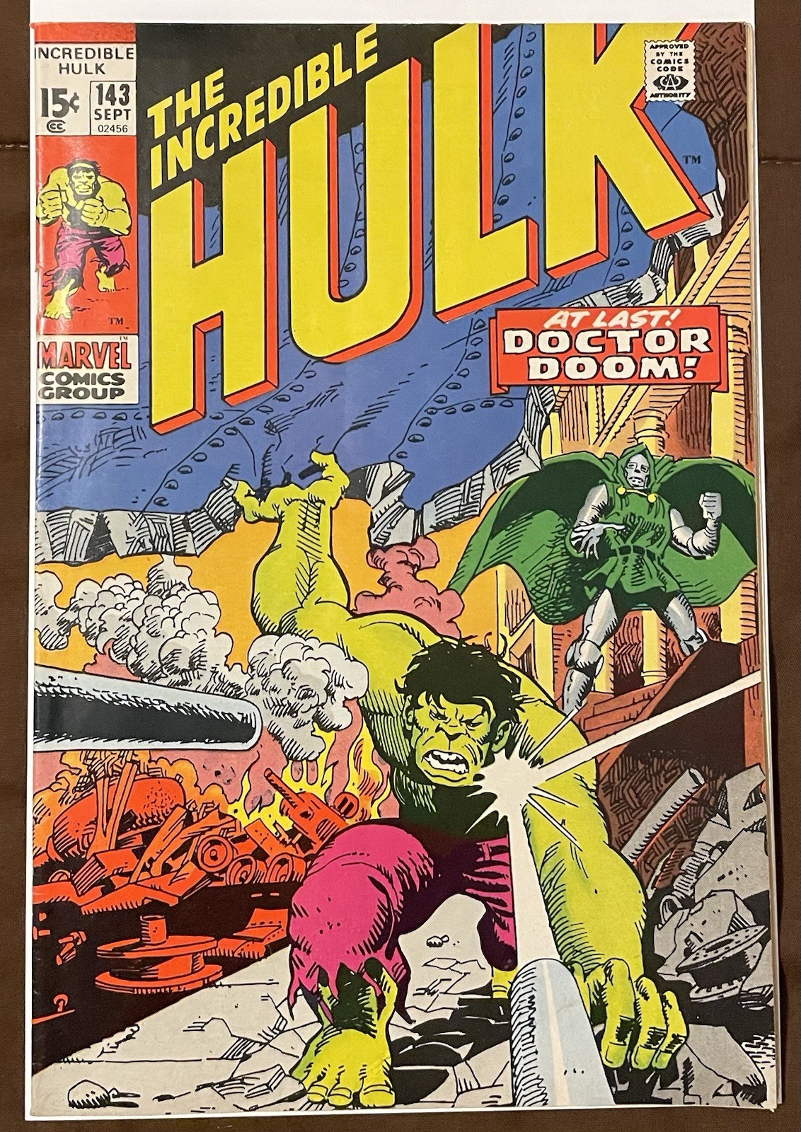 The Incredible Hulk #143 (Marvel 1971) First Meeting of Hulk and Doctor Doom