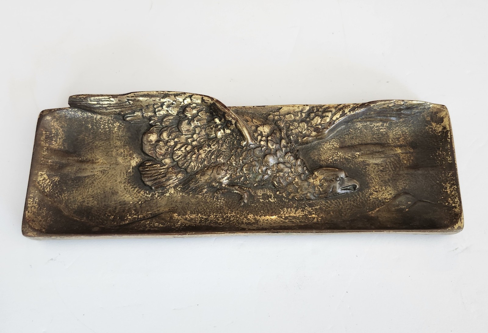Vintage Cast Pen Trinket Tray Eagle Design - Marked 019 or C19