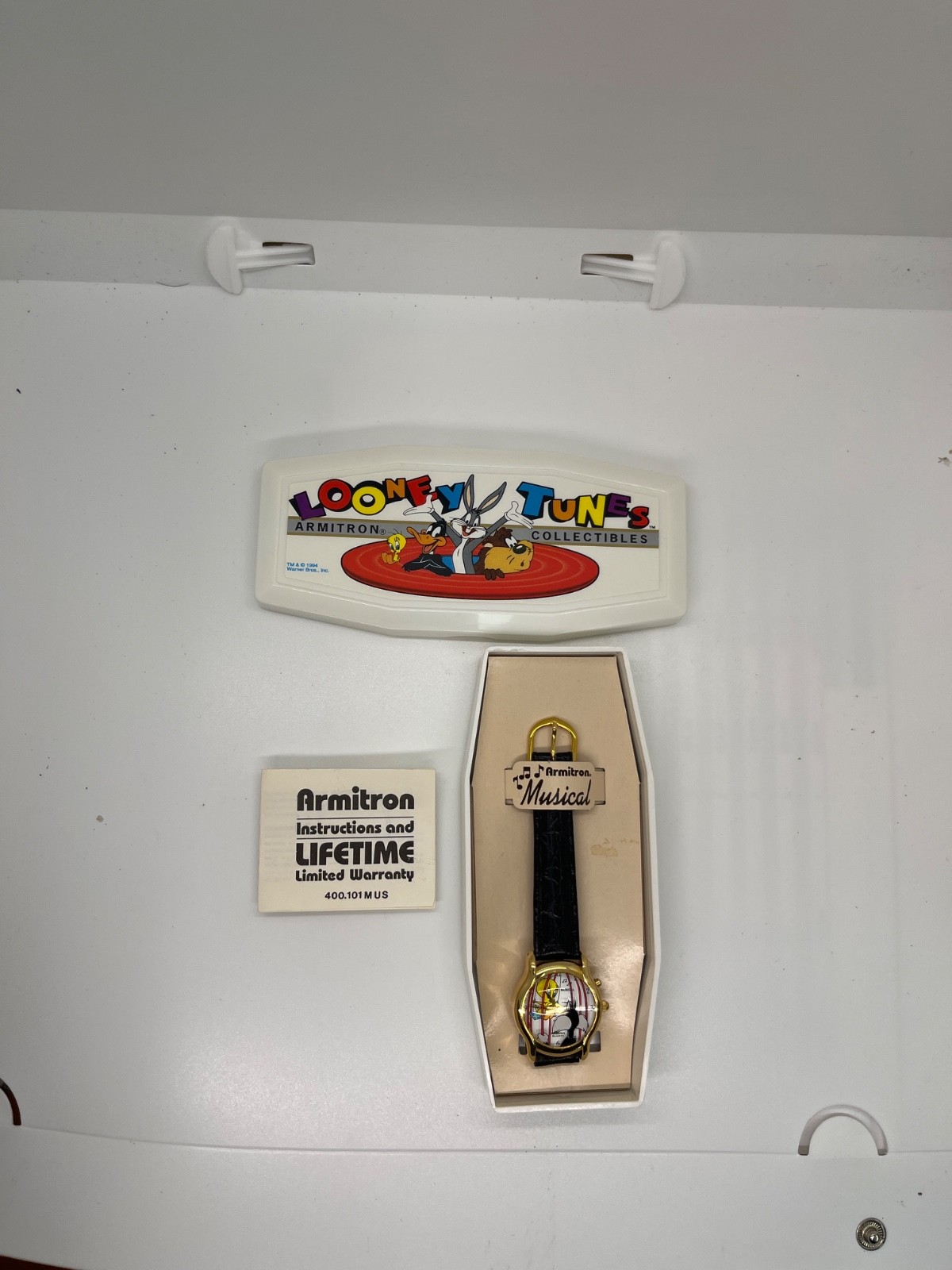 Vintage 1995 Armitron Looney Tunes Tweety Sylvester Musical Watch Working Case