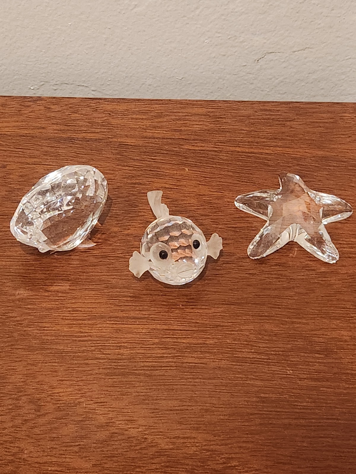 Vintage Swarovski Crystals 3 Pieces Collection (Puffer Fish/Starfish/Clam)