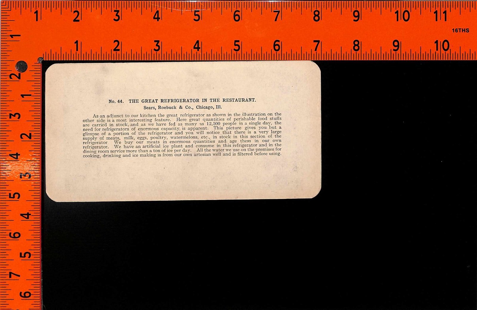 Stereoview Sears Roebuck Co Chicago Great Refrigerator Restaurant Other
