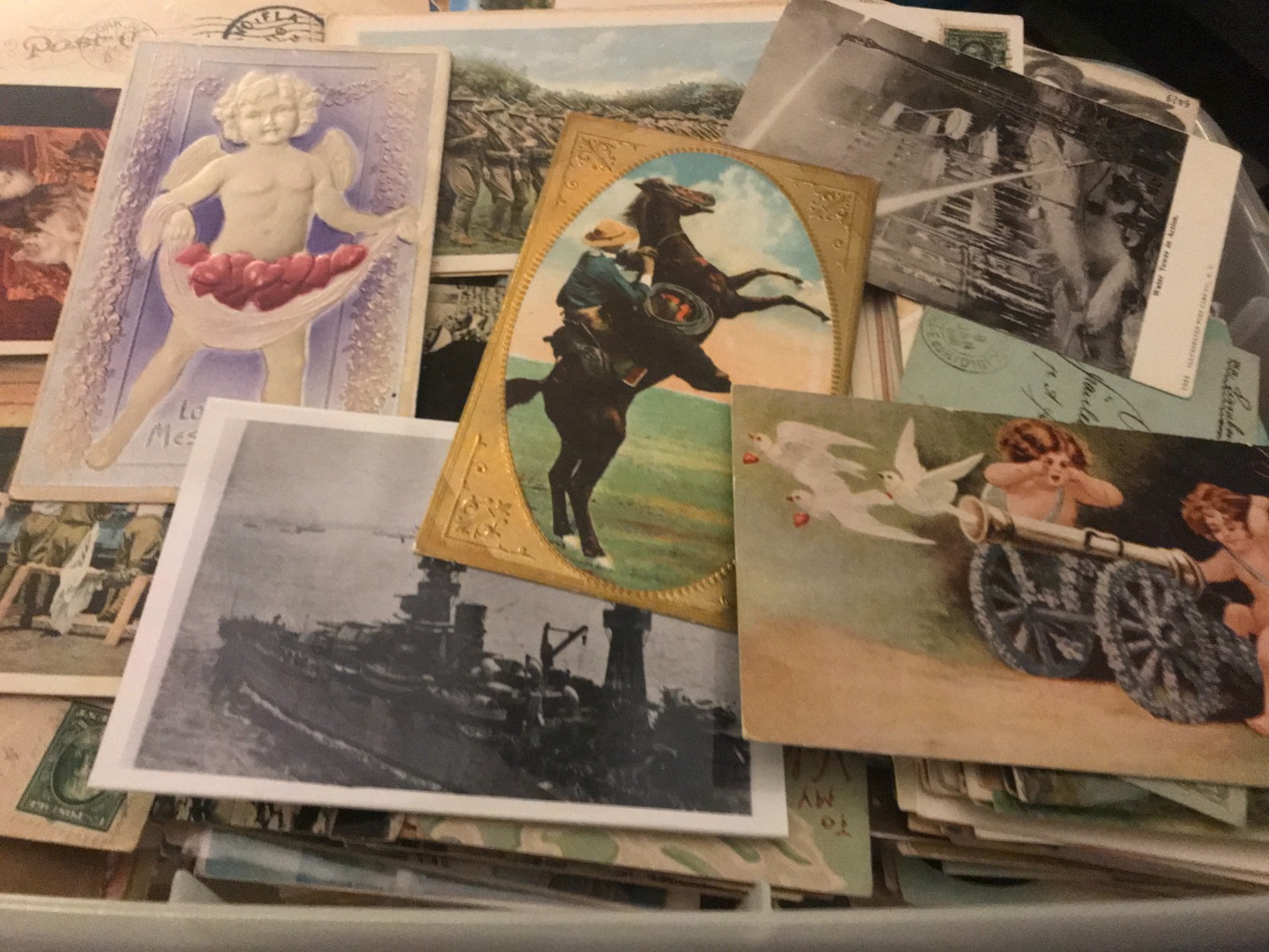 Lot of 10 older c1905-1955 postcards.  Rare Mostly U.S. Better rarer cards