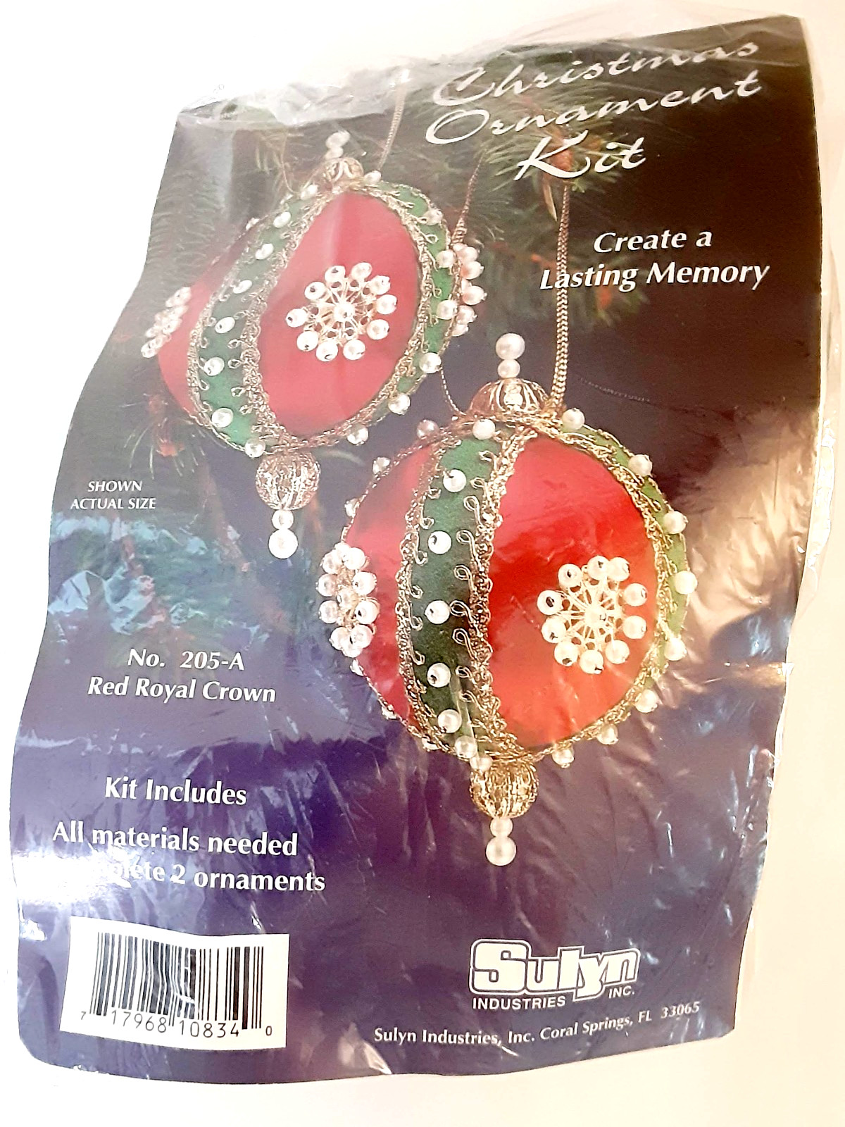 VTG Sulyn Beaded Christmas Ornament Kit \