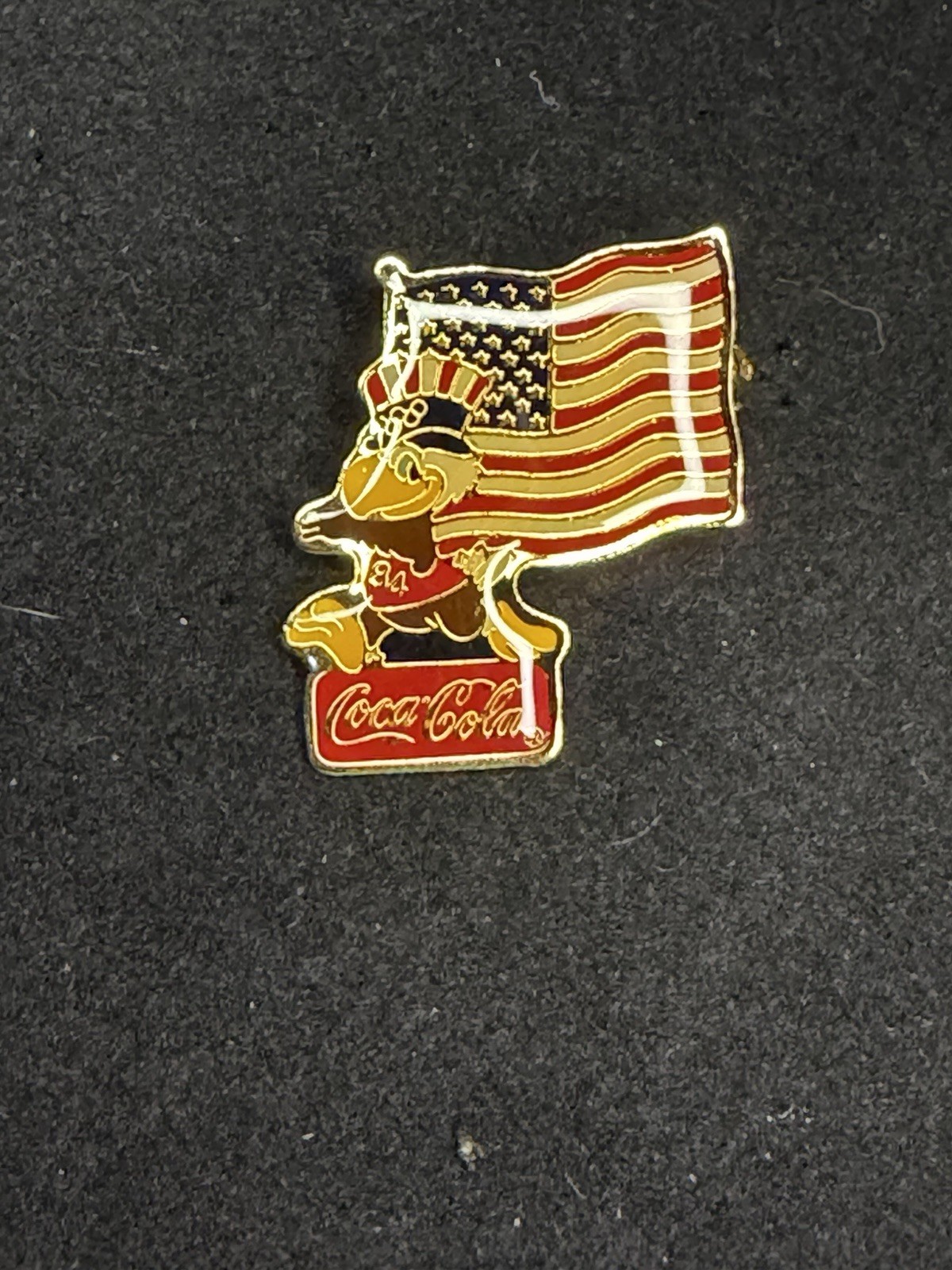 Vintage 1984 Coca-Cola Sam Eagle USA Flag Olympic Pin Lot of 12 LA Olympics