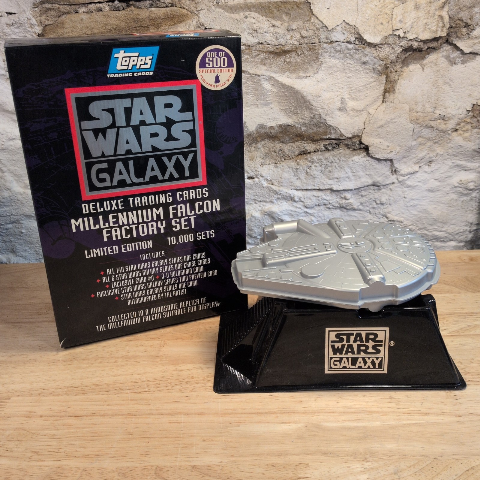 1993 Topps Star Wars Galaxy Millennium Falcon Lomited Edition: Box & Falcon ONLY