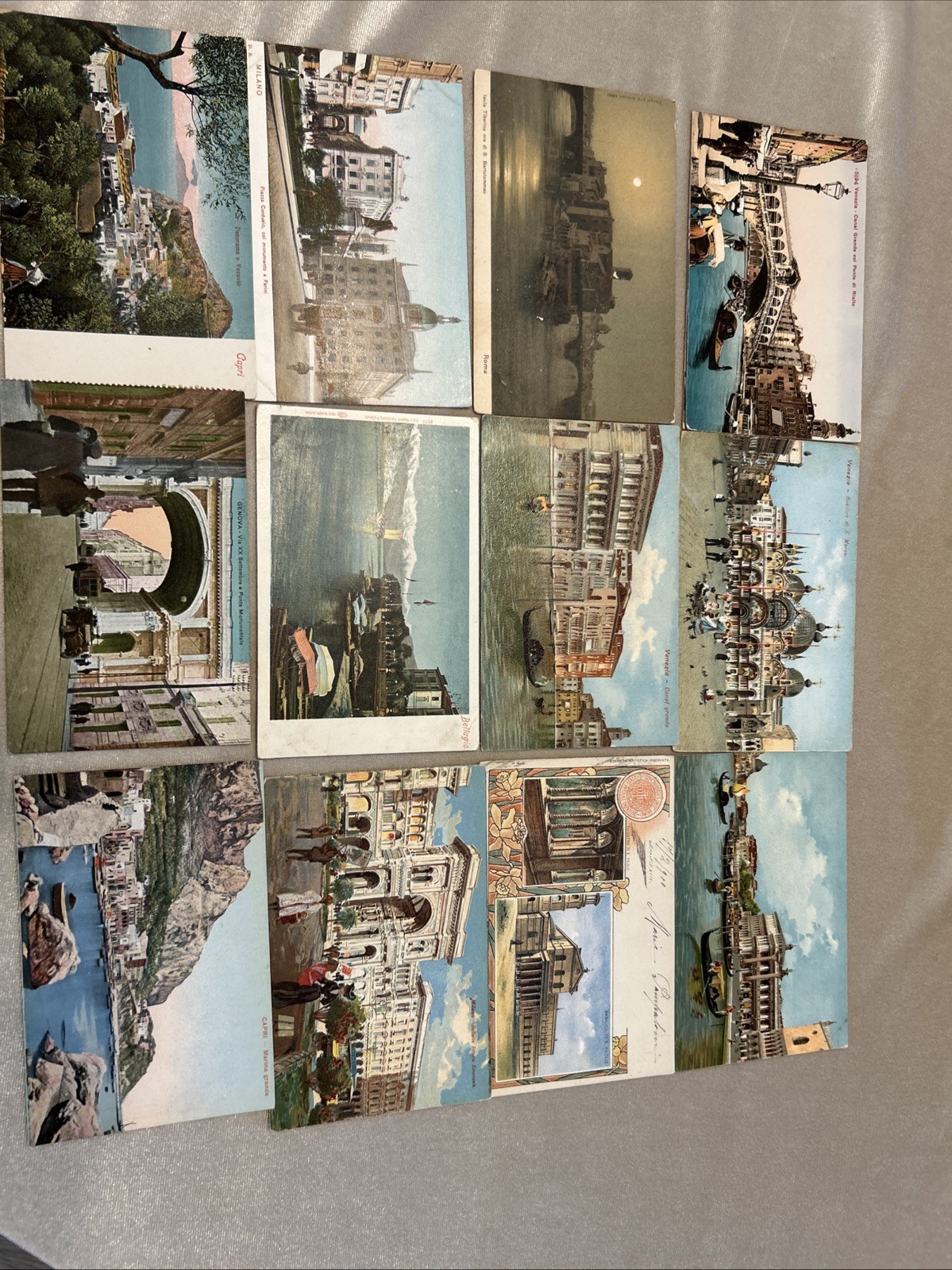 12 Vintage Italian  Postcards
